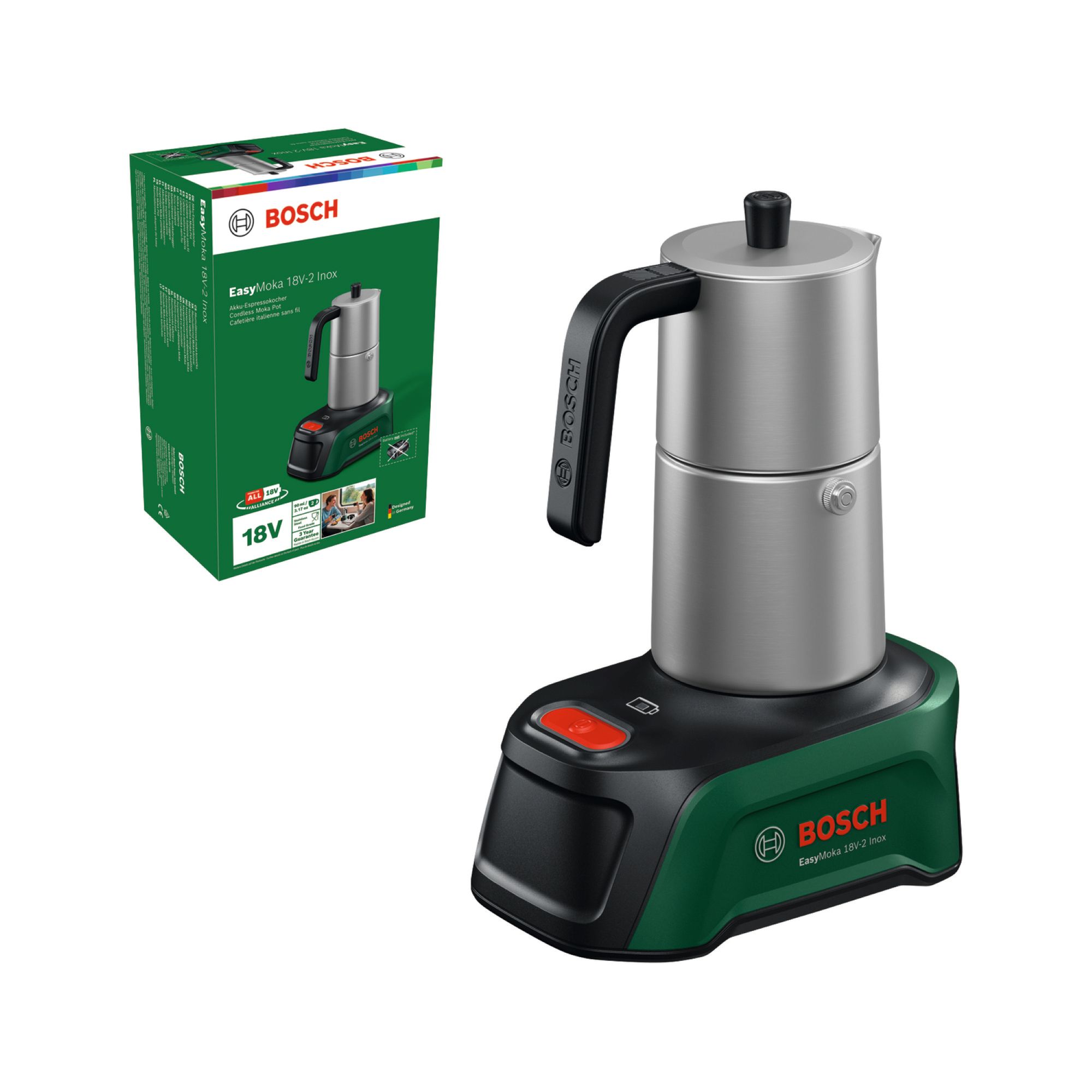 Bosch EasyMoka Inox 18V Cordless Coffee maker