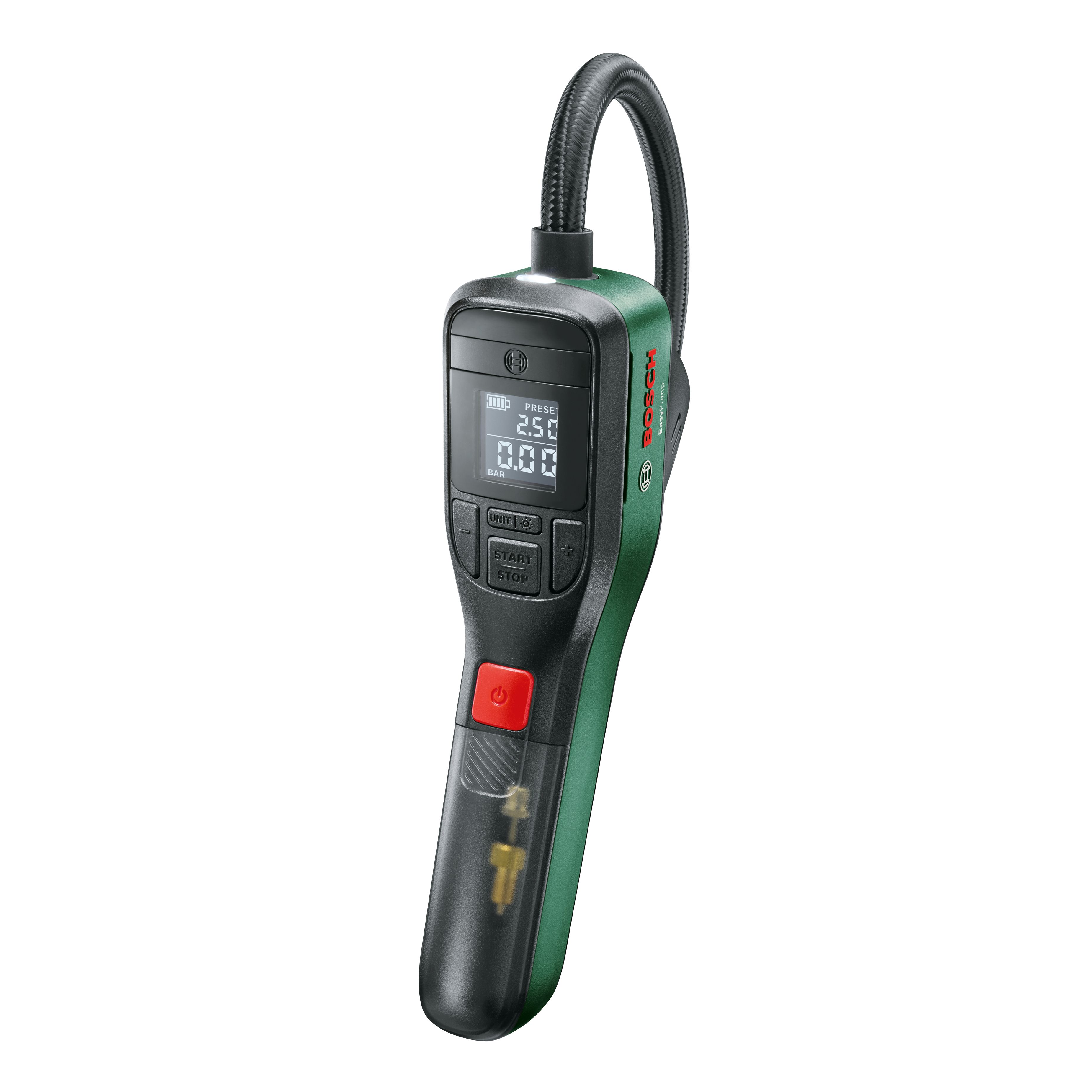 Bosch EasyPump 3.6V Autostop Cordless Compressed Air Pump Green and Black, BOSCH, All Brands