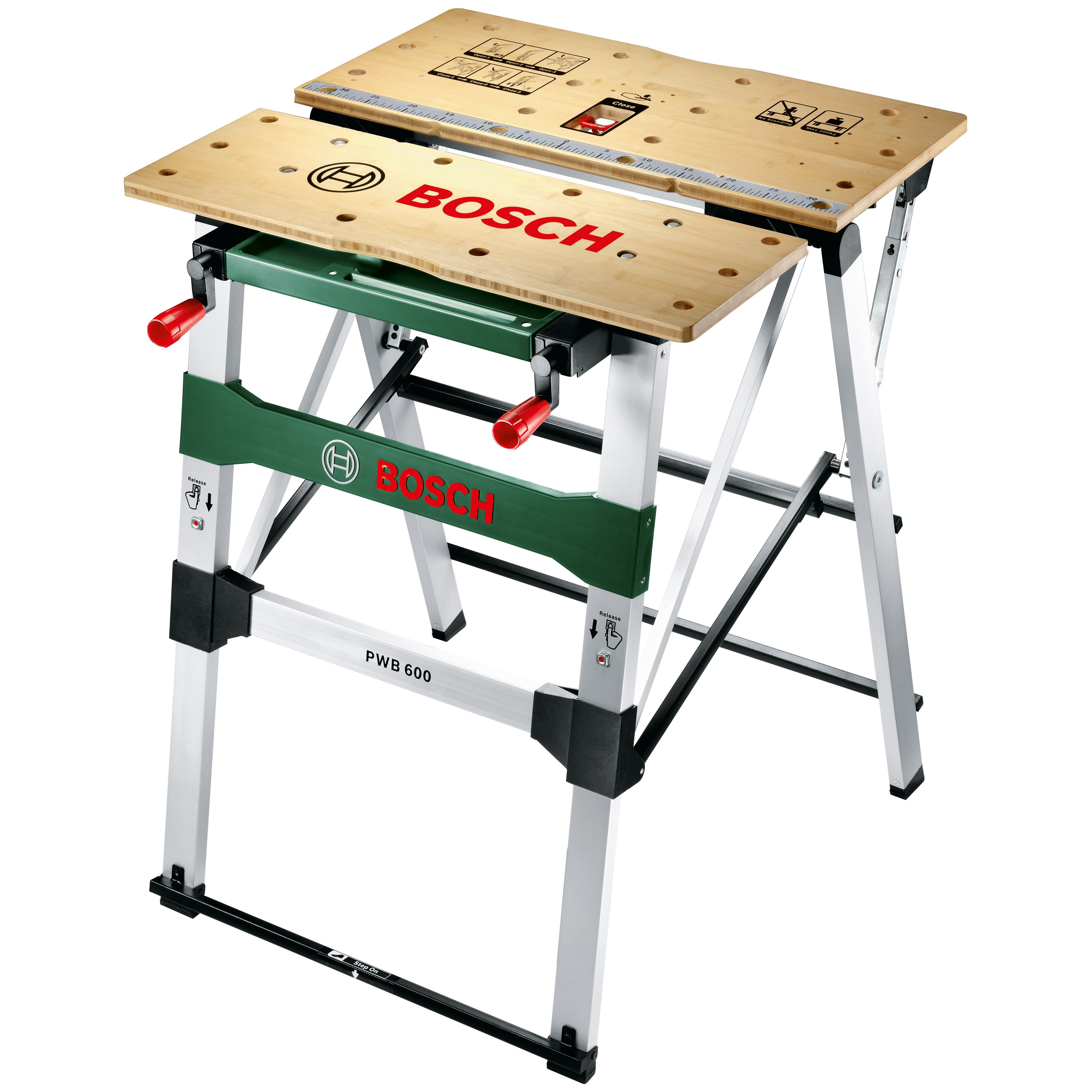 Bosch Green 680mm Folding Workbench - PWB600