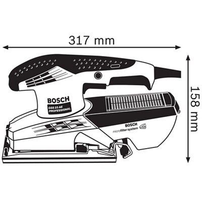 Bosch GSS 190W 110V Corded 1/3 sheet sander GSS23AE