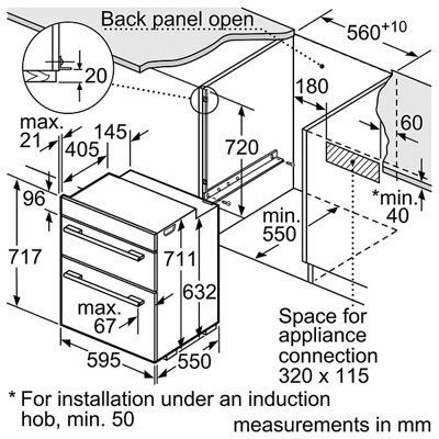 Bosch HBN13B261B Integrated Double Oven - Black | DIY At B&Q