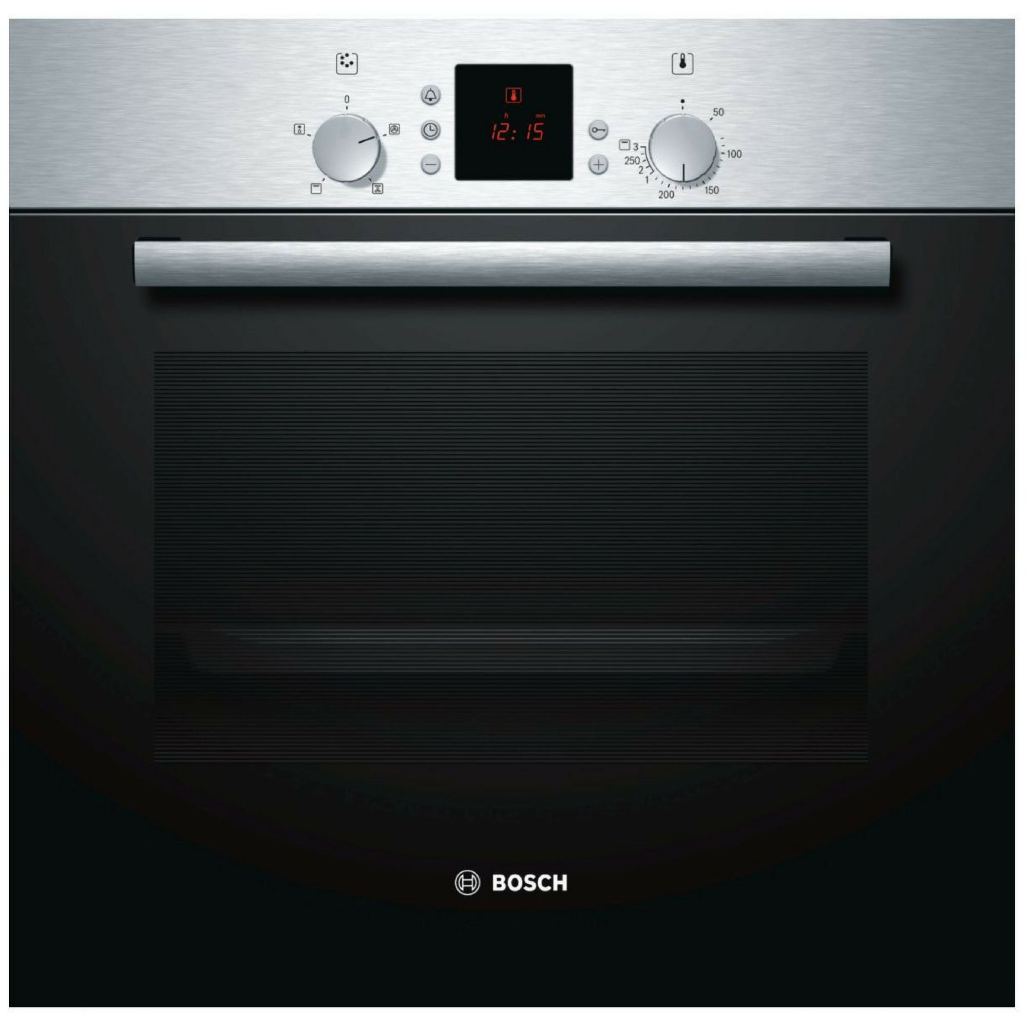 Bosch HBN331E5B Brushed steel Integrated Electric Single Fan Oven