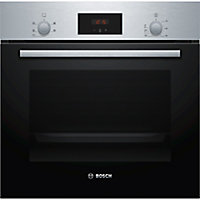 Bosch HHF113BR0B Built-in Single Multifunction Oven - Stainless steel effect