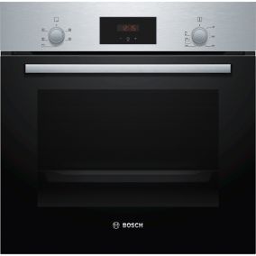 Bosch HHF113BR0B Built-in Single Multifunction Oven - Stainless steel effect