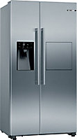 Bosch KAG93AIEPG American style Freestanding Frost free Fridge freezer - Silver stainless steel effect