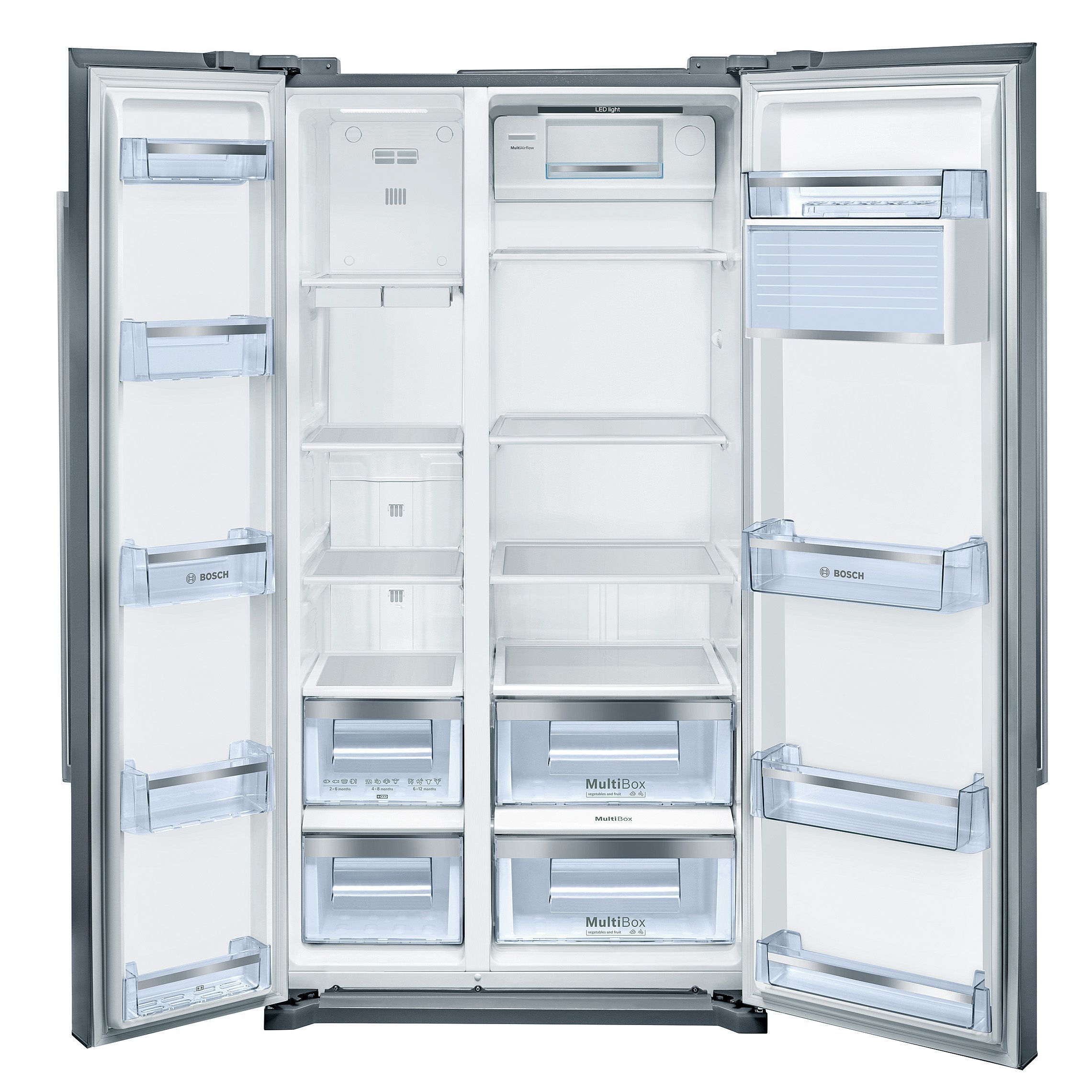 Bosch KAN90VI20G Freestanding Defrosting Fridge freezer - Silver stainless steel effect