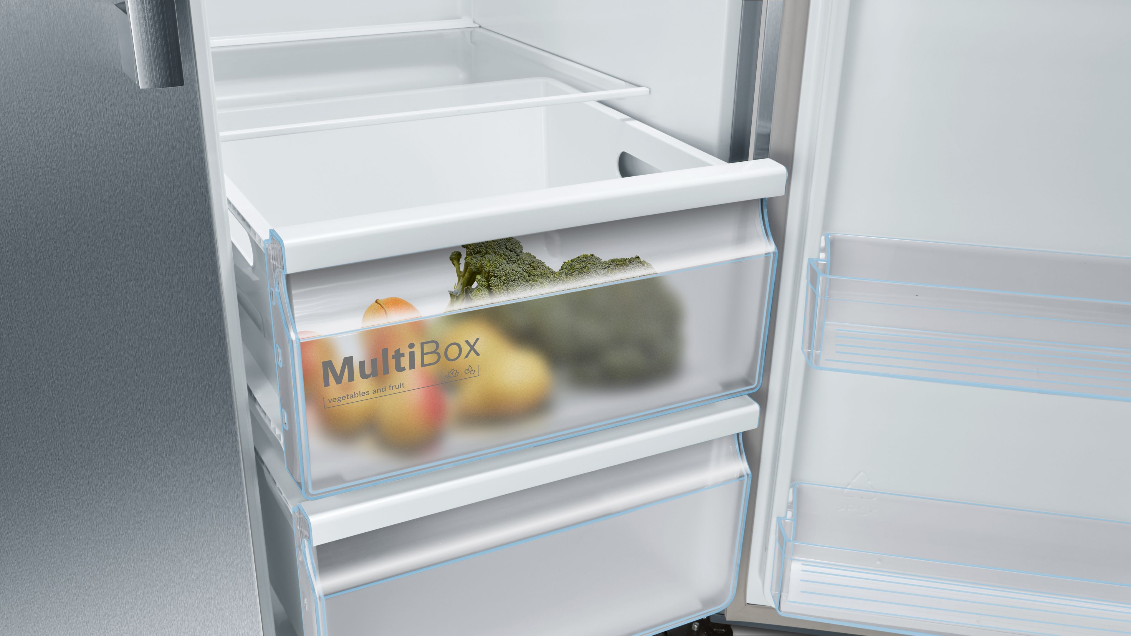 Bosch KAN93VIFPG American style Freestanding Frost free Fridge freezer - Stainless steel effect
