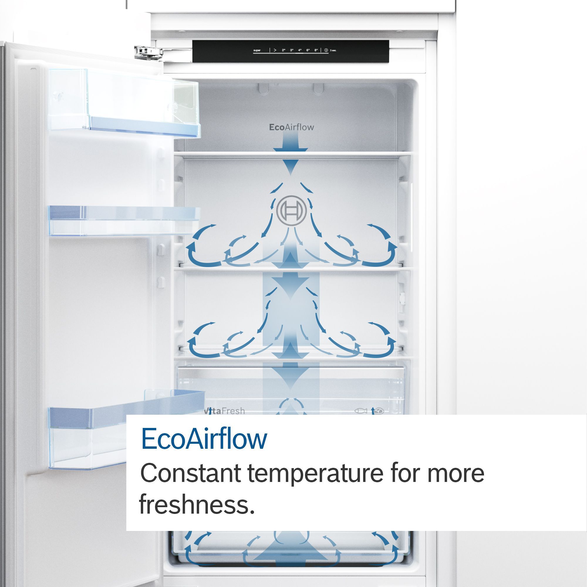 Bosch KIN86VSE0G 60:40 Integrated Frost free Fridge freezer