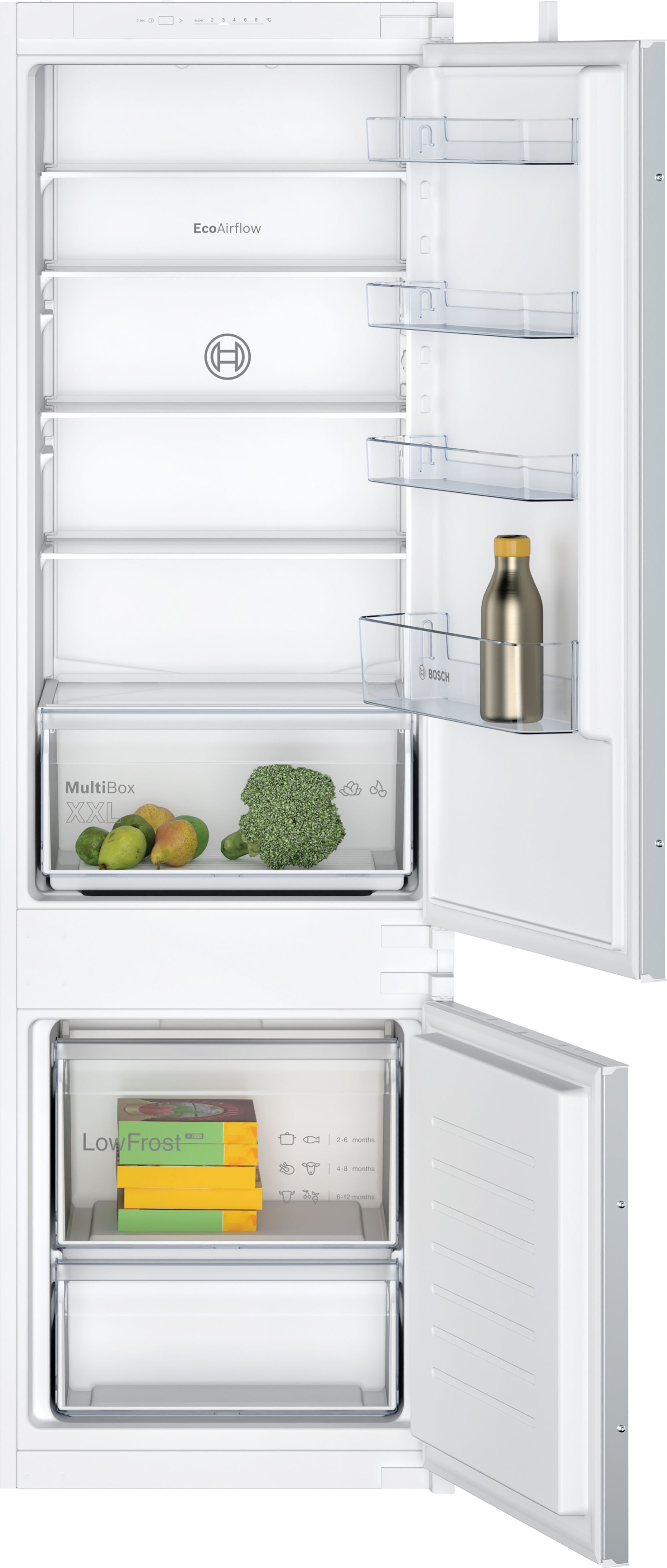 Bosch Kiv87nsf0g 70 30 White Integrated Fridge Freezer Diy At B Q
