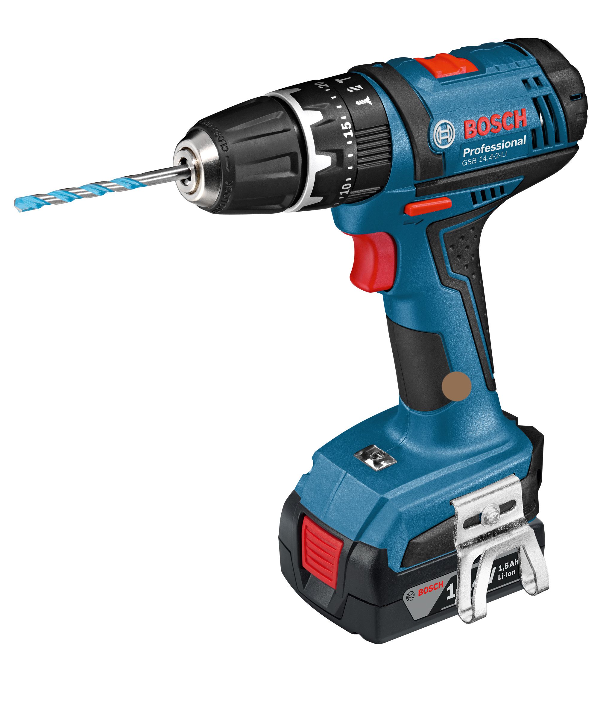 Bosch Light 14.4V Li-ion Brushed Cordless Combi drill (2 x 1.5Ah) - GSB14,4-2LI