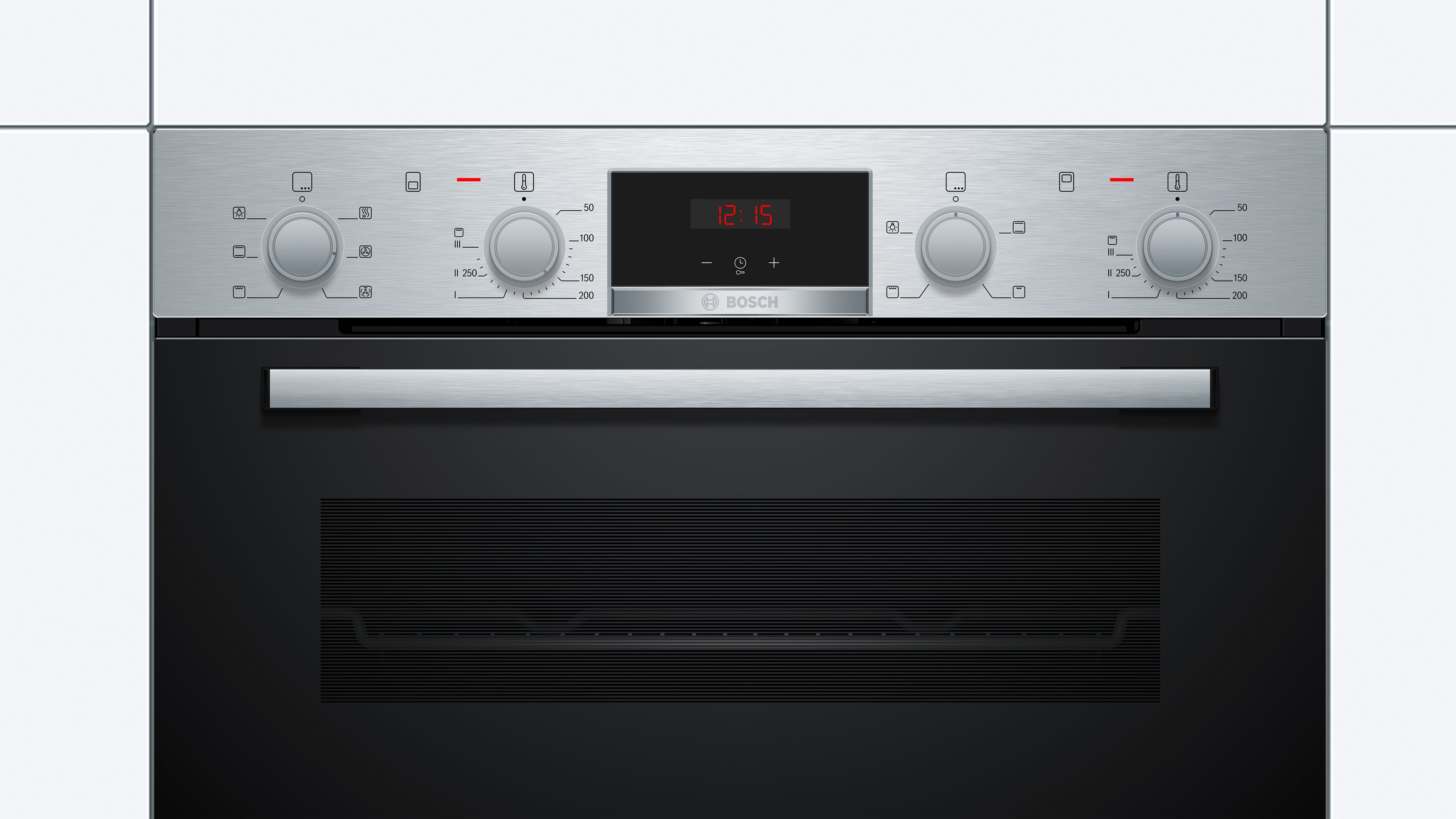 Bosch NBS113BR0B Built-in Double Oven - Stainless steel effect