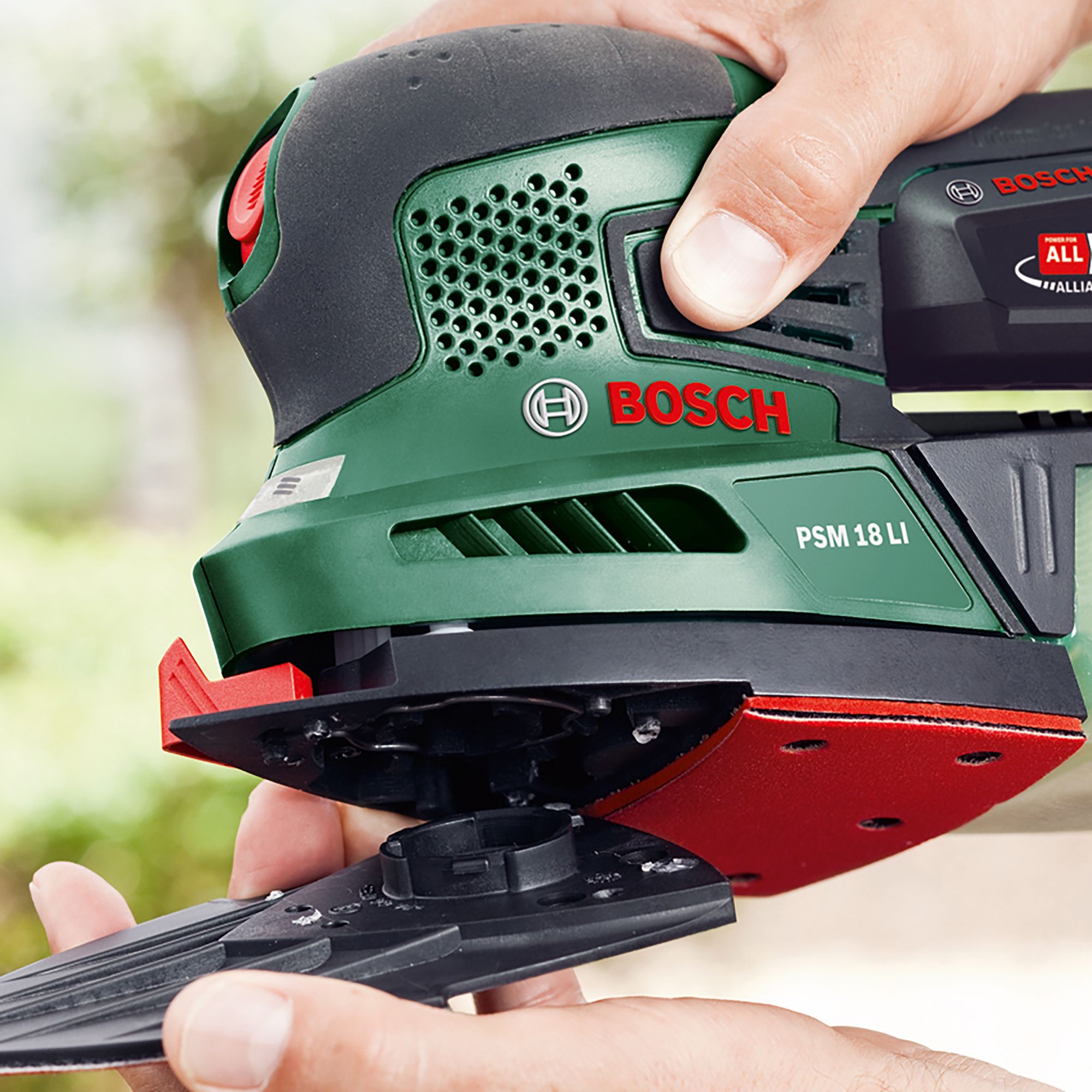 Bosch Power 4 all 18V 2.5 Cordless Multi sander PSM 18 Li DIY at B Q