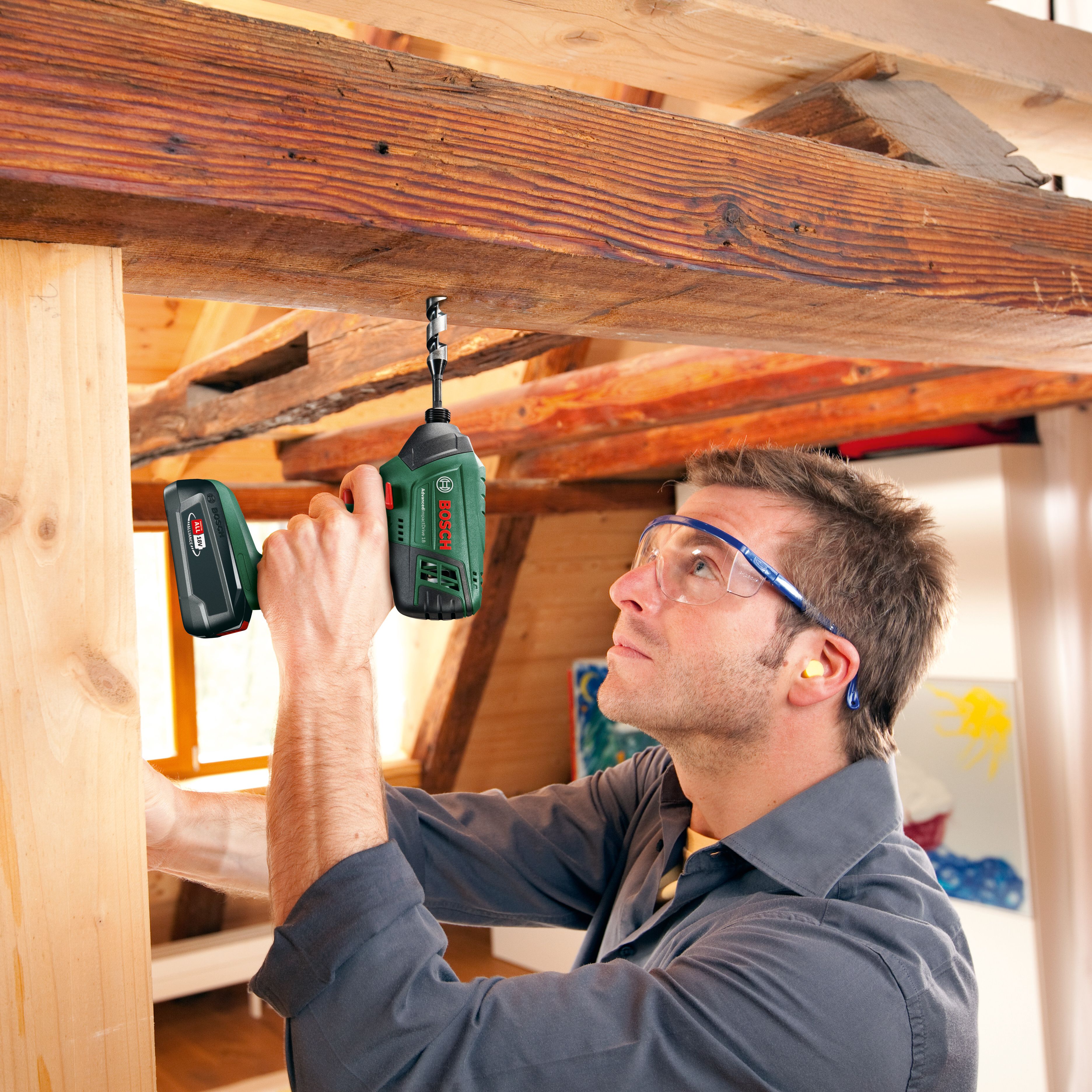Bosch Power 4 All 18V Li-ion Brushless Cordless Combi drill & impact driver
