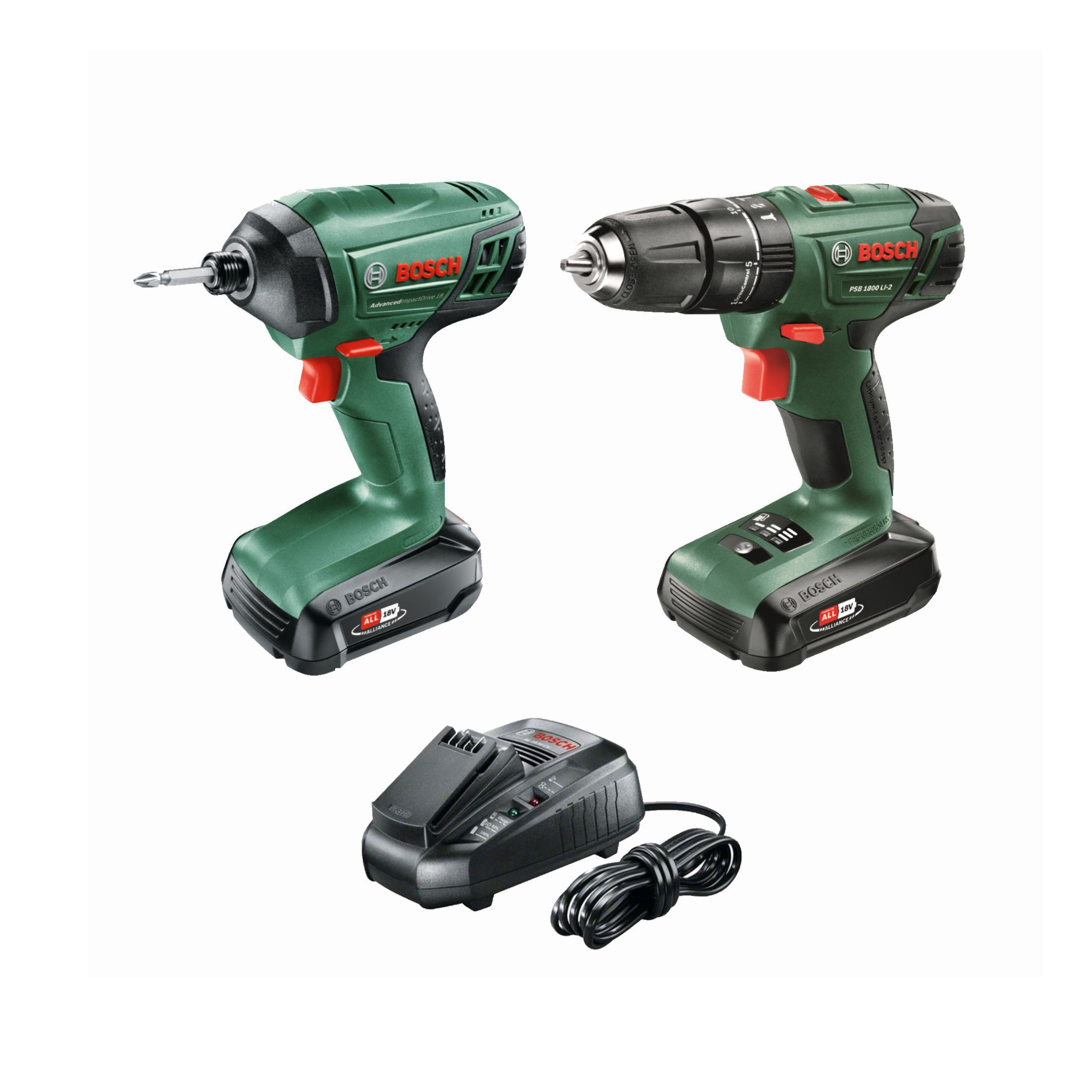 Bosch Power 4 All 18V Li-ion Cordless Combi drill & impact driver (2 x 1.5Ah)