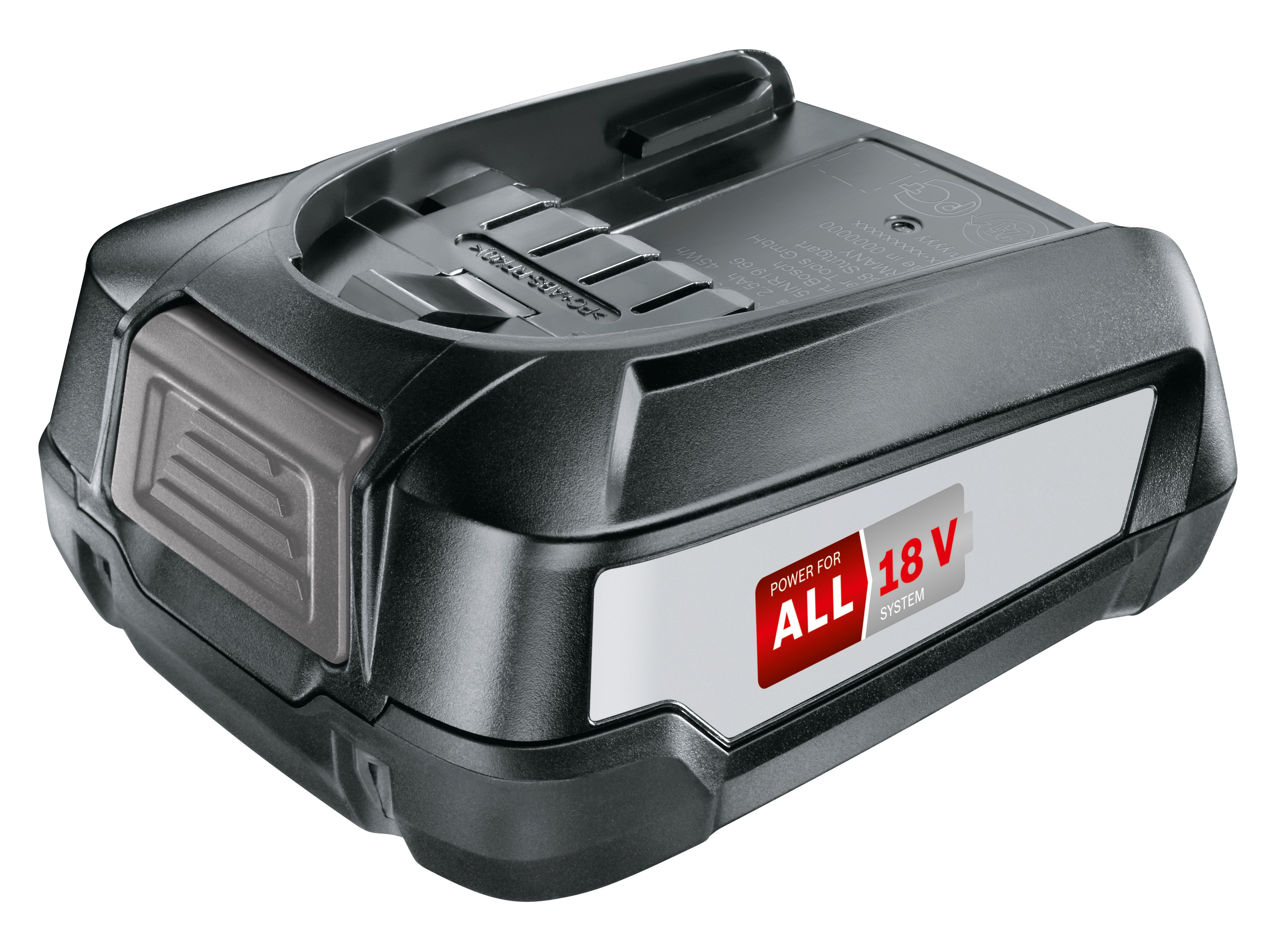 The Bosch 18V POWER FOR ALL battery system.