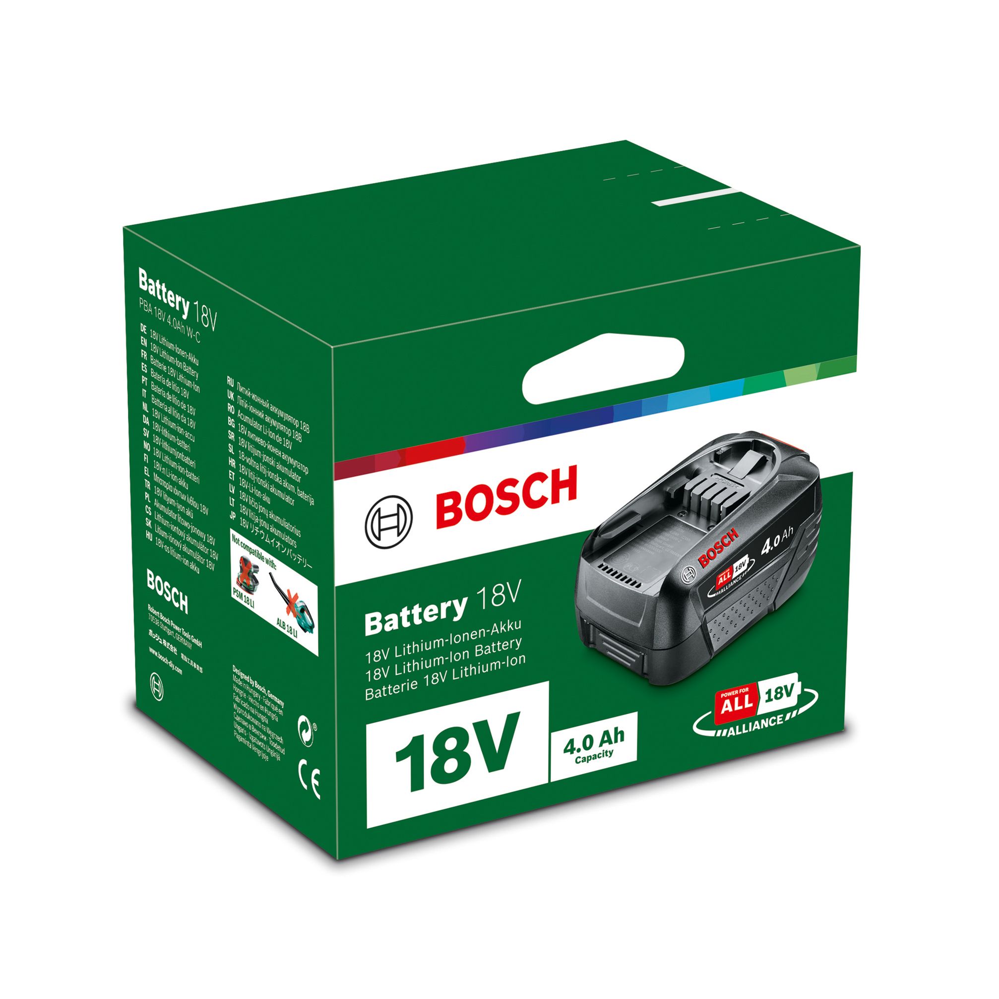 Bosch Power for all 18V 4Ah Li-ion Power tool battery - PBA 18V 4.0 Ah