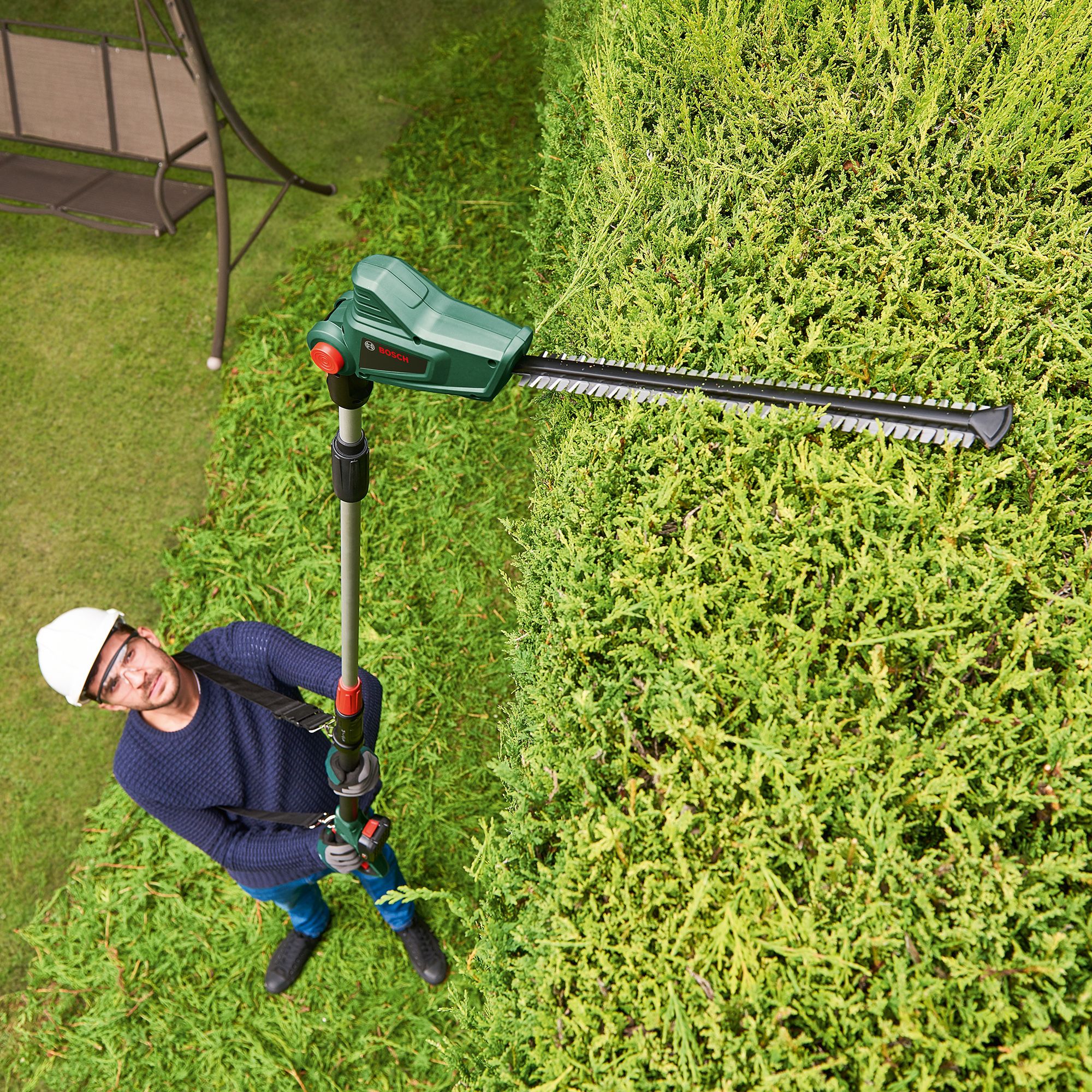 Bosch Power for all 18V Cordless Hedge trimmer (1 x 2.5Ah) - UniversalHedgePole 18