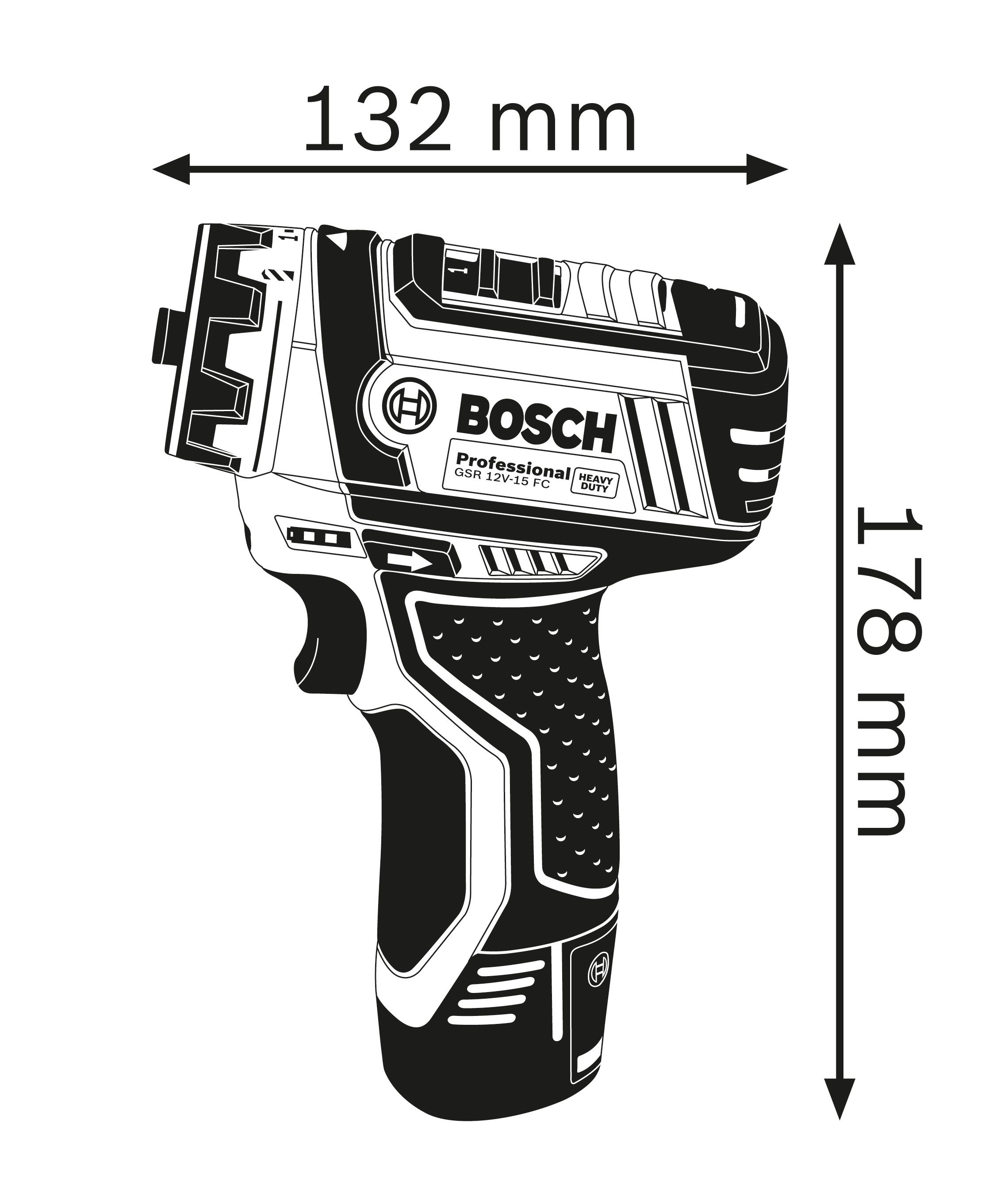 Bosch Professional 12V 2 x 2 Li-ion Cordless Drill driver GSR 12V-15 FC - 8