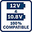 Bosch Professional 12V 2 x 2Ah Li-ion Brushed Cordless Combi drill GSB 12V-15