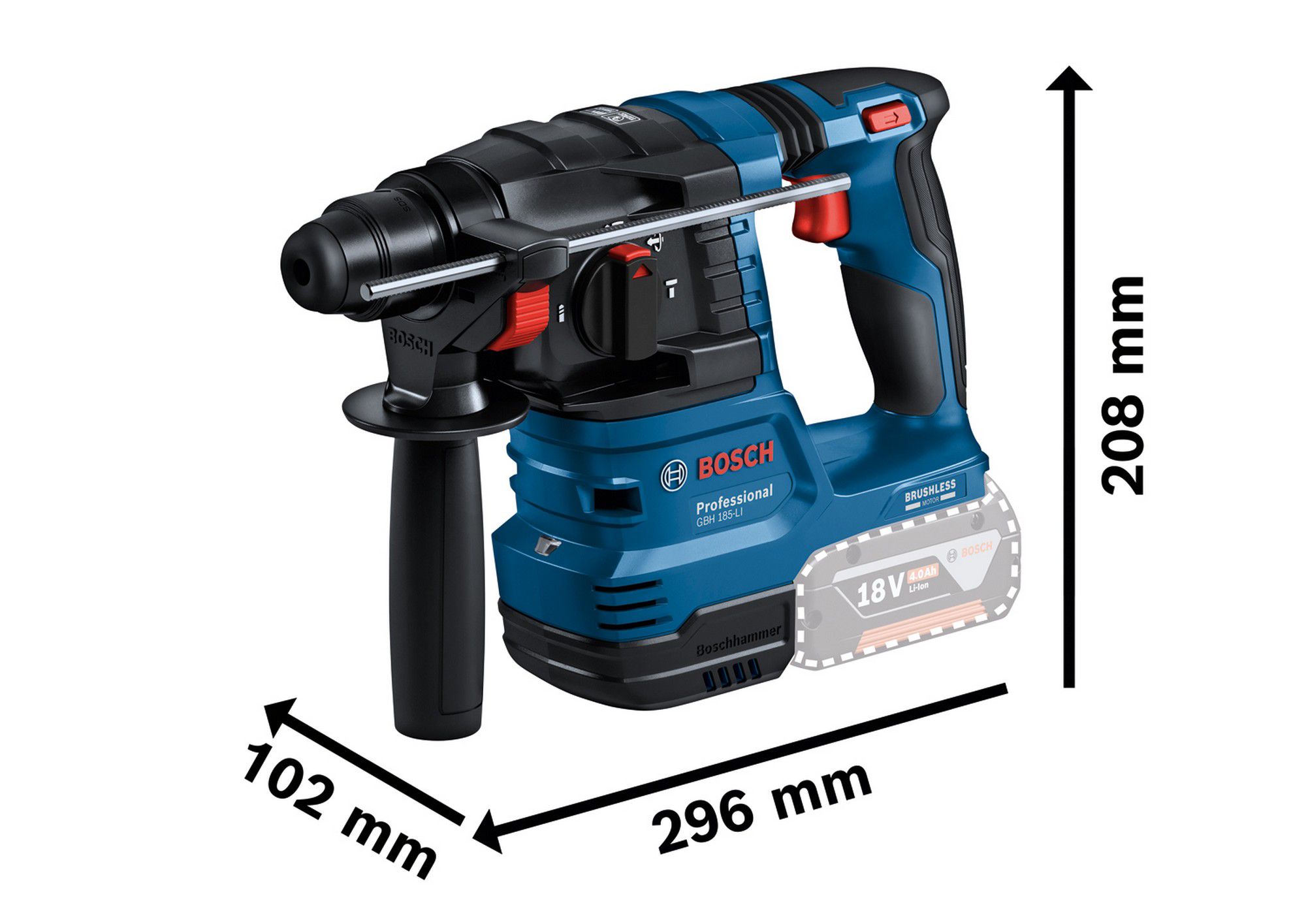 Bosch Professional 18V Coolpack Cordless SDS+ drill (Bare Tool) - GBH 18V-22 - 5