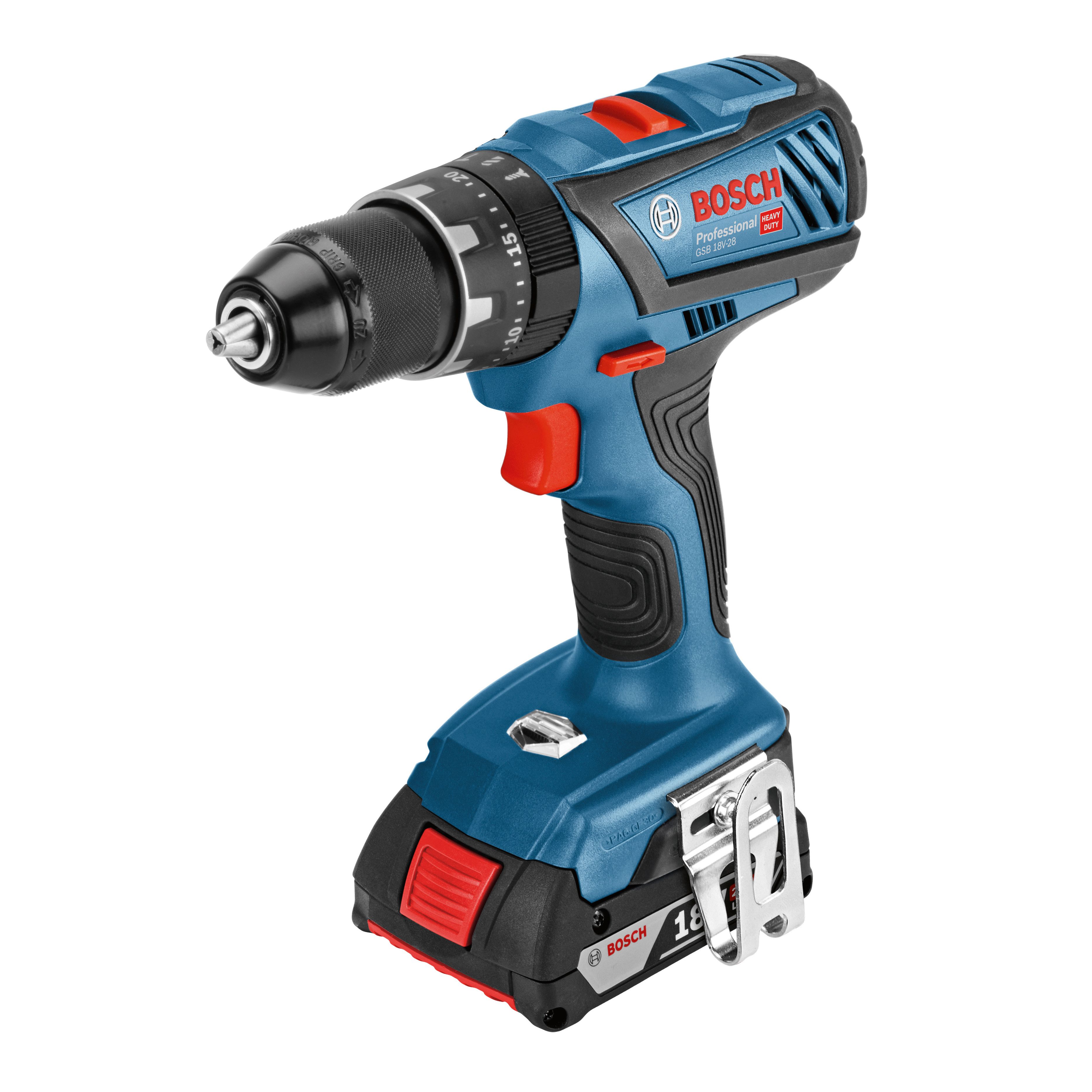 Bosch Professional 18V Li-ion Cordless Combi drill (2 x 5Ah) - GSB 18V-28