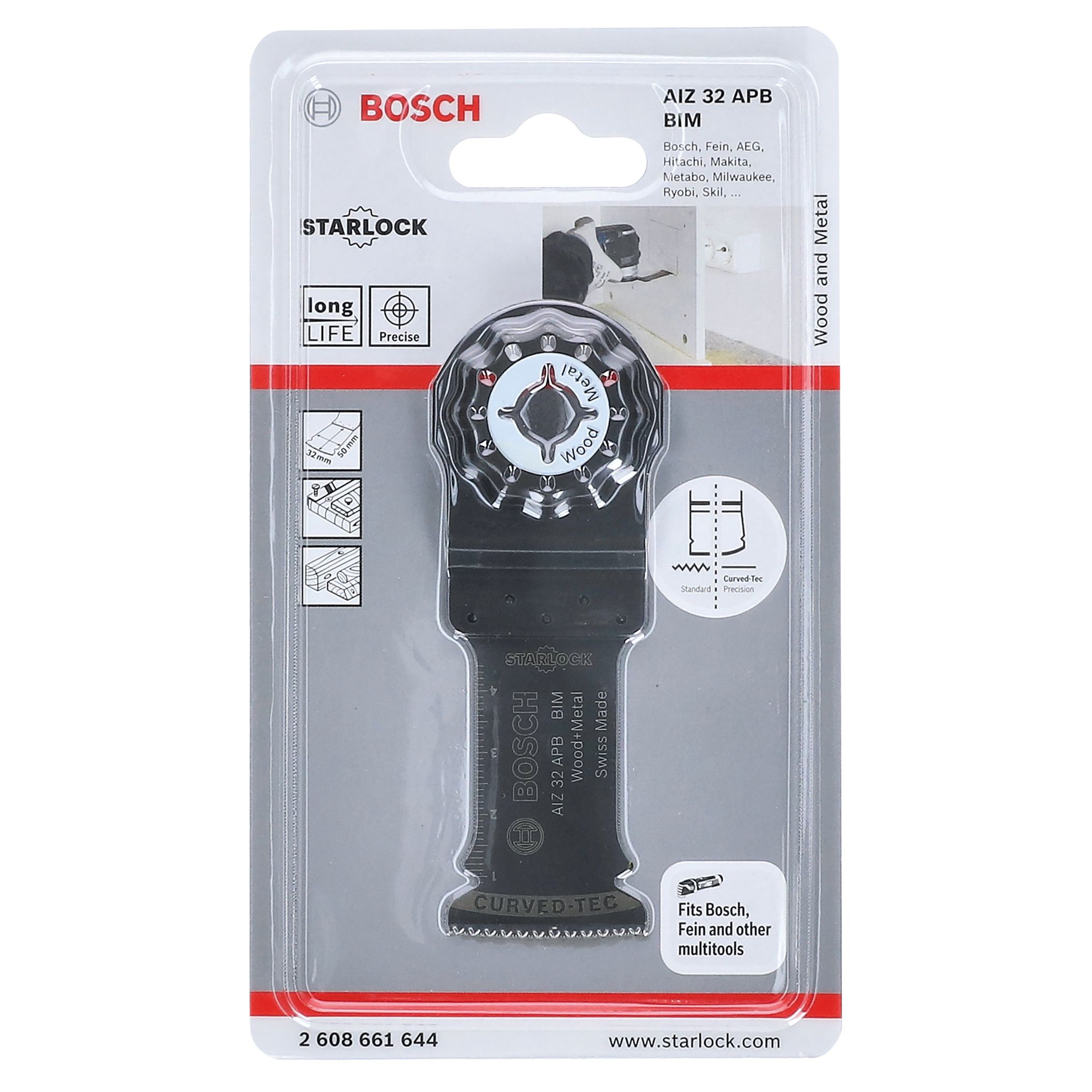 Bosch Professional 32mm Bi-metal Plunge cutting blade - AIZ 32 APB