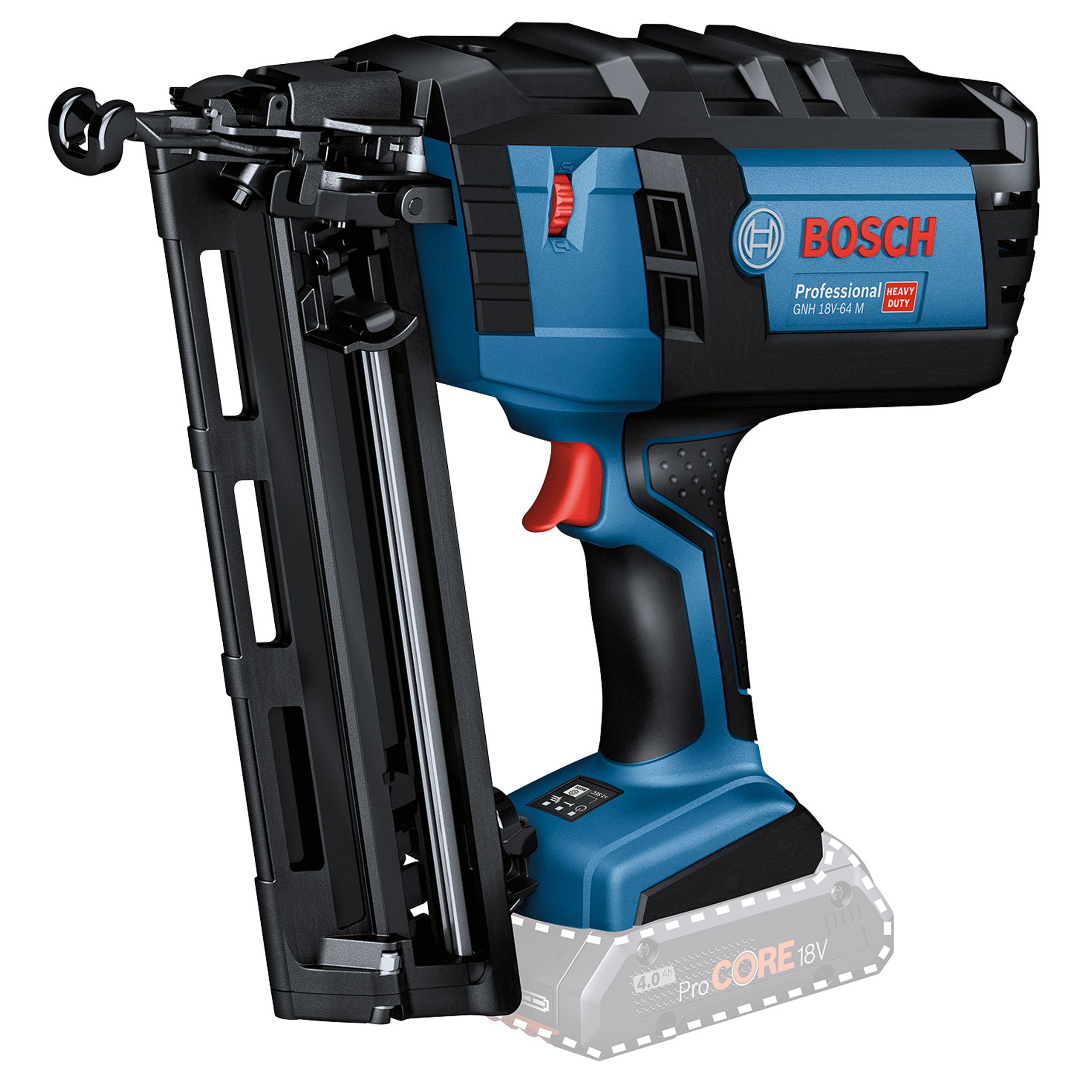 Bosch Professional 64mm 18V Li-ion Coolpack Second fix Cordless Nail gun (Bare Tool) - GNH 18V-64 M