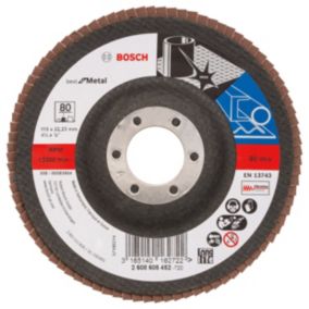 Bosch Professional 80 grit Flap disc (Dia)115mm