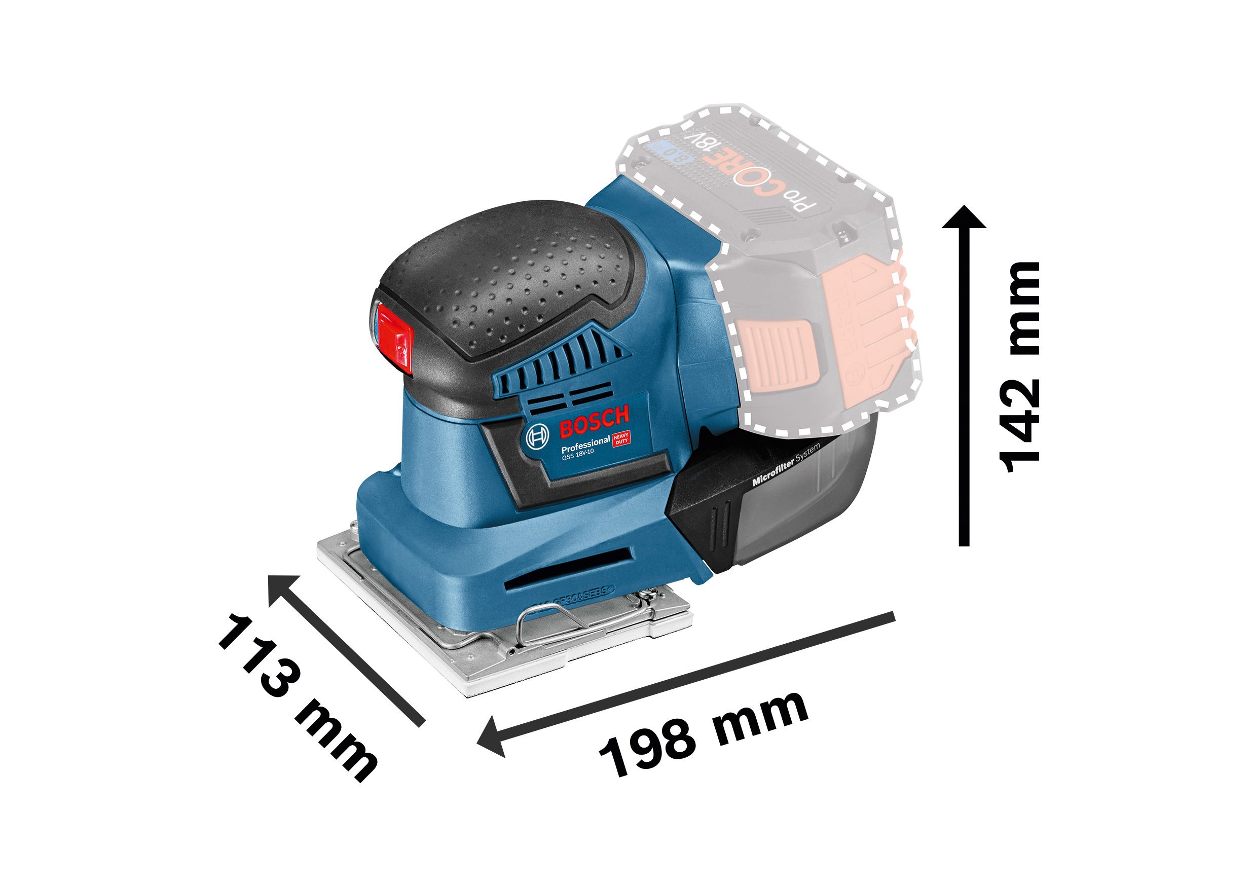 Bosch Professional Sheet sander GSS 18V-10 - 8