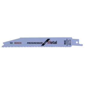 Bosch Progressor for MEtal Universal shank Reciprocating saw blade S123XF (L)150mm, Pack of 5
