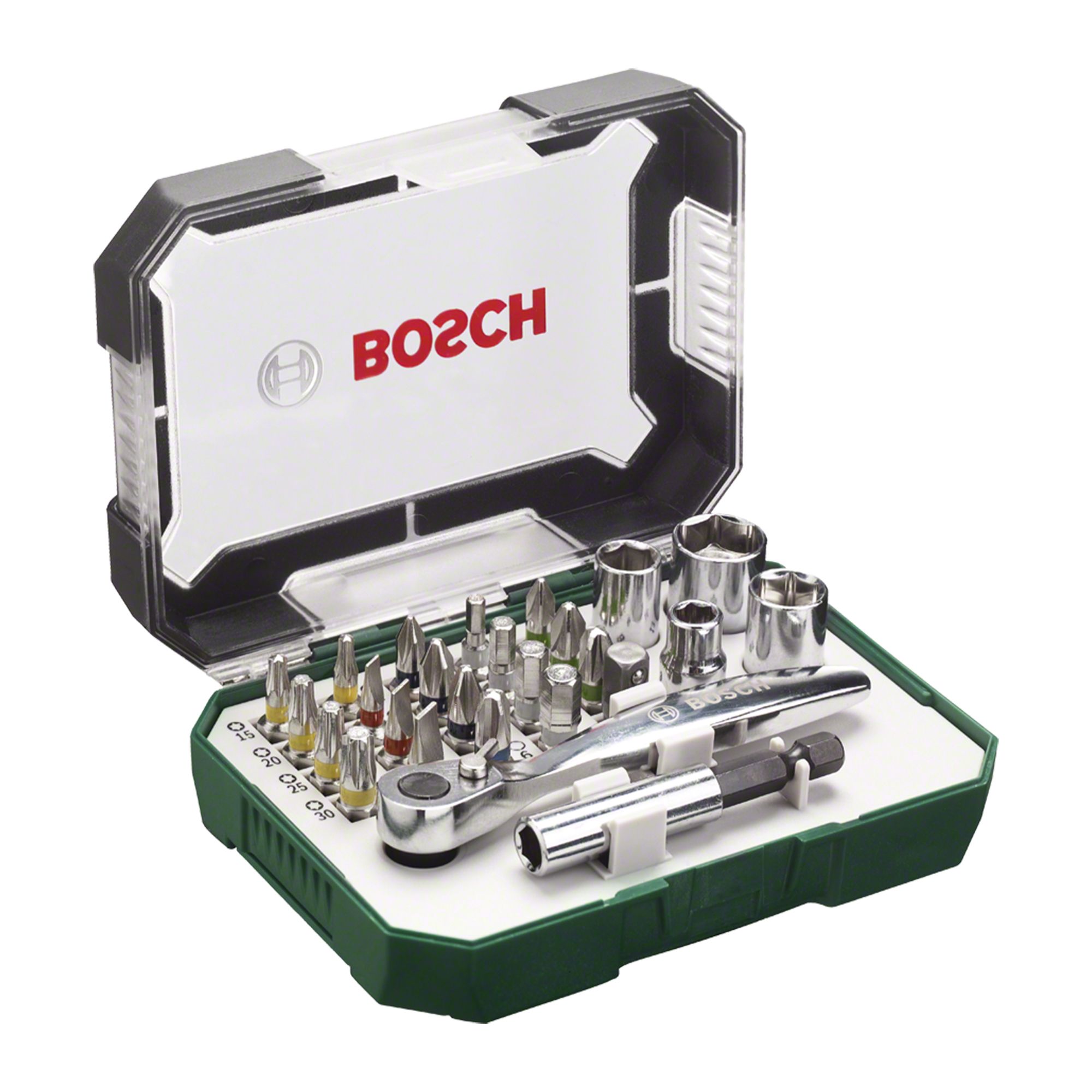 Bosch Ratcheting screwdriver & bit set (26 piece)