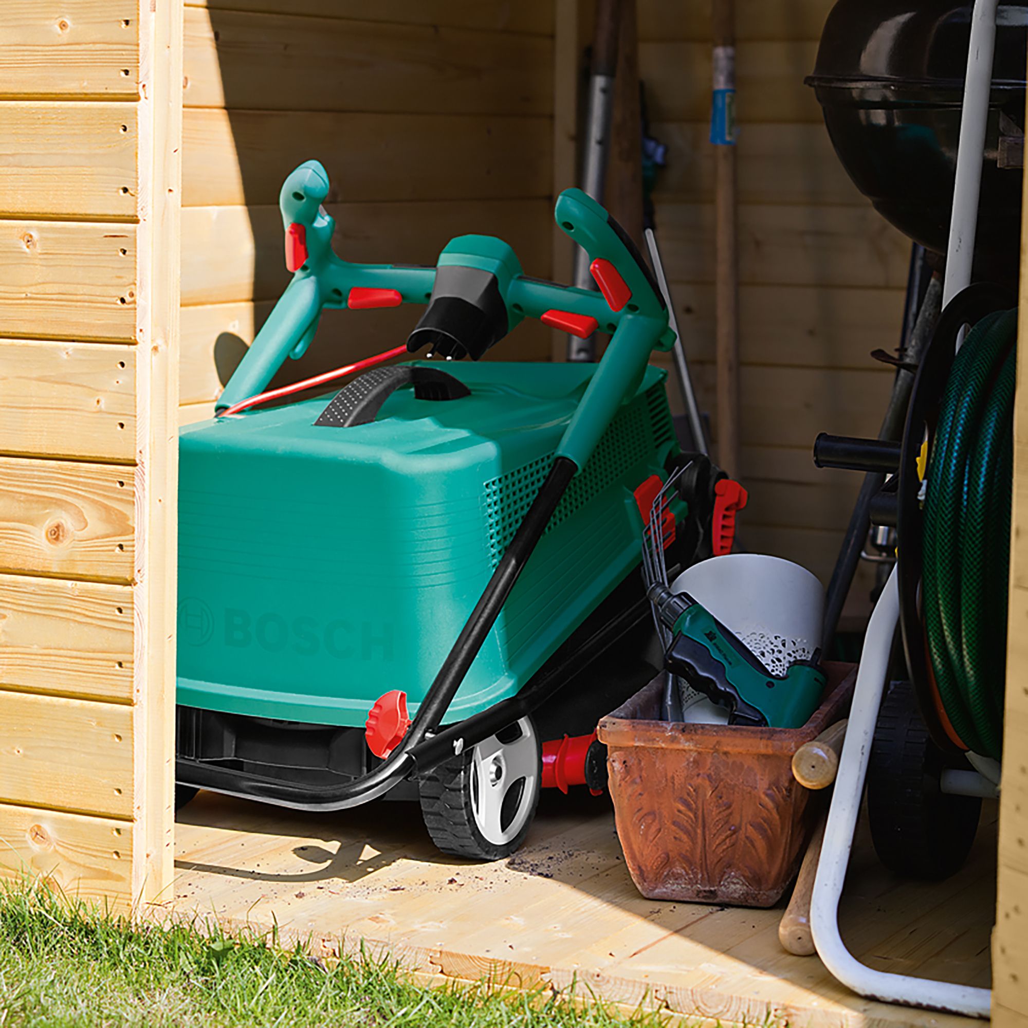 Bosch Rotak 34 R Corded Rotary Lawnmower DIY at B Q