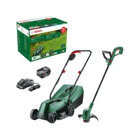 Bosch Rotary Push Lawnmower & grass trimmer set 18V Lawncare Set
