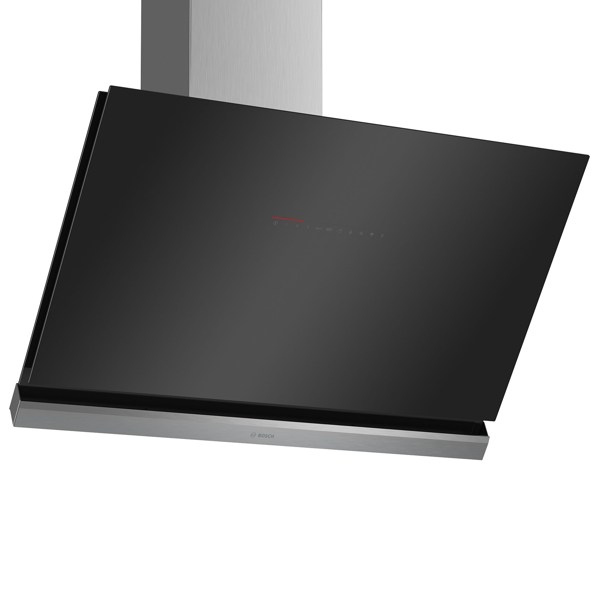 Bosch Serie 8 DWK98PR60B Black Stainless steel Angled Cooker hood, (W)89.4cm
