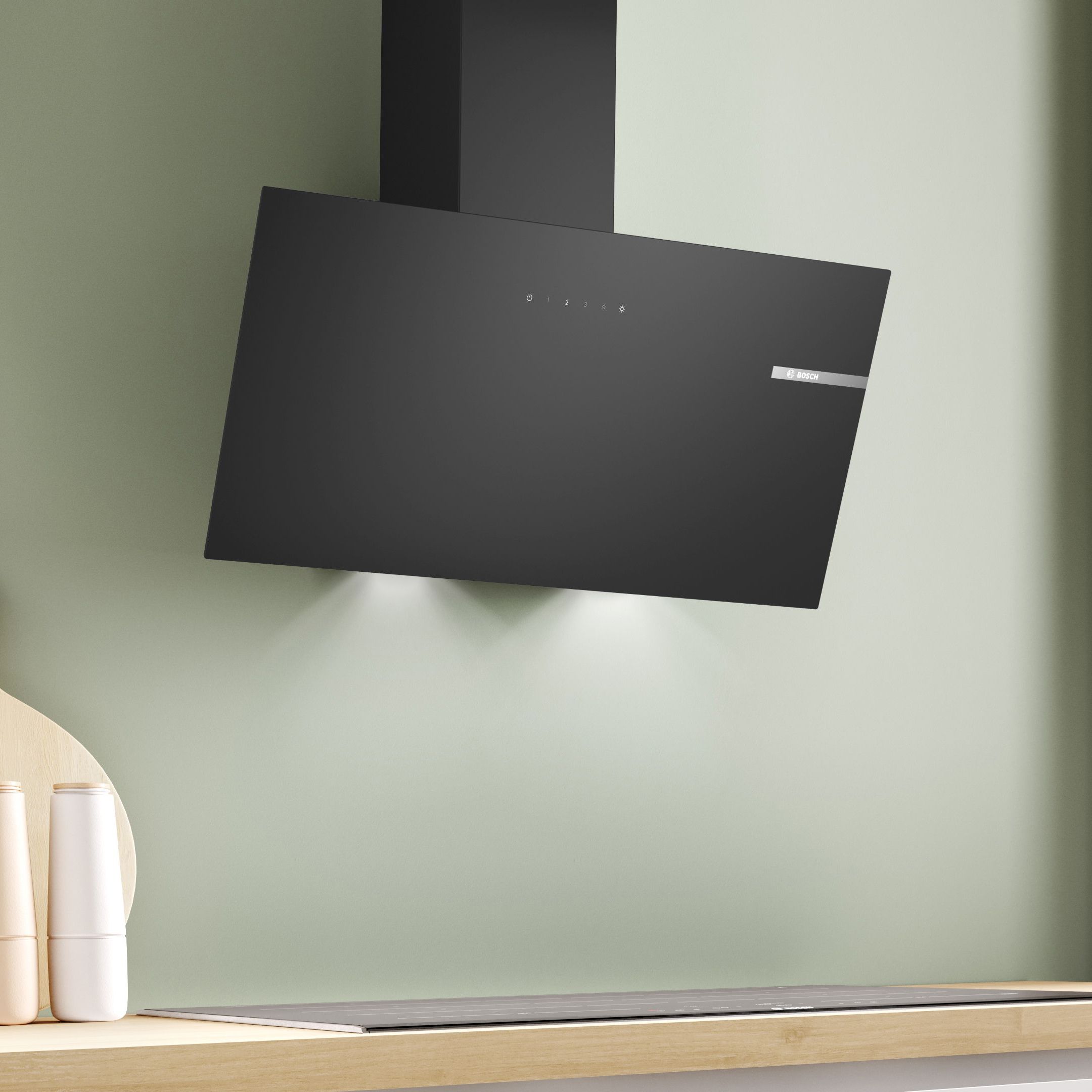 Bosch Series 2 DWK85DK60B Metal & plastic Angled Cooker hood (W)80cm - Black