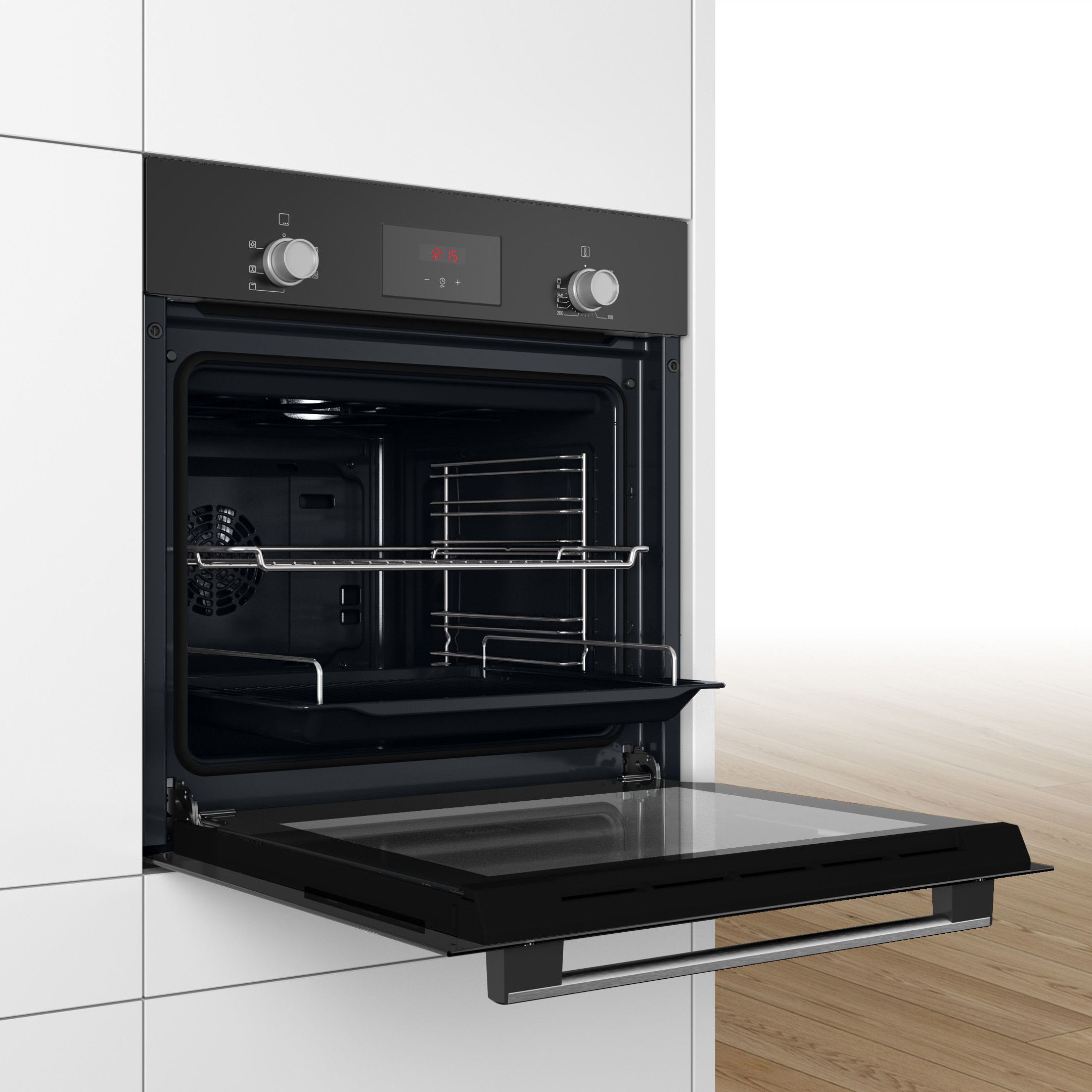 Bosch Series 2 HHF113BA0B Built-in Single Multi-function Electric Oven - Black