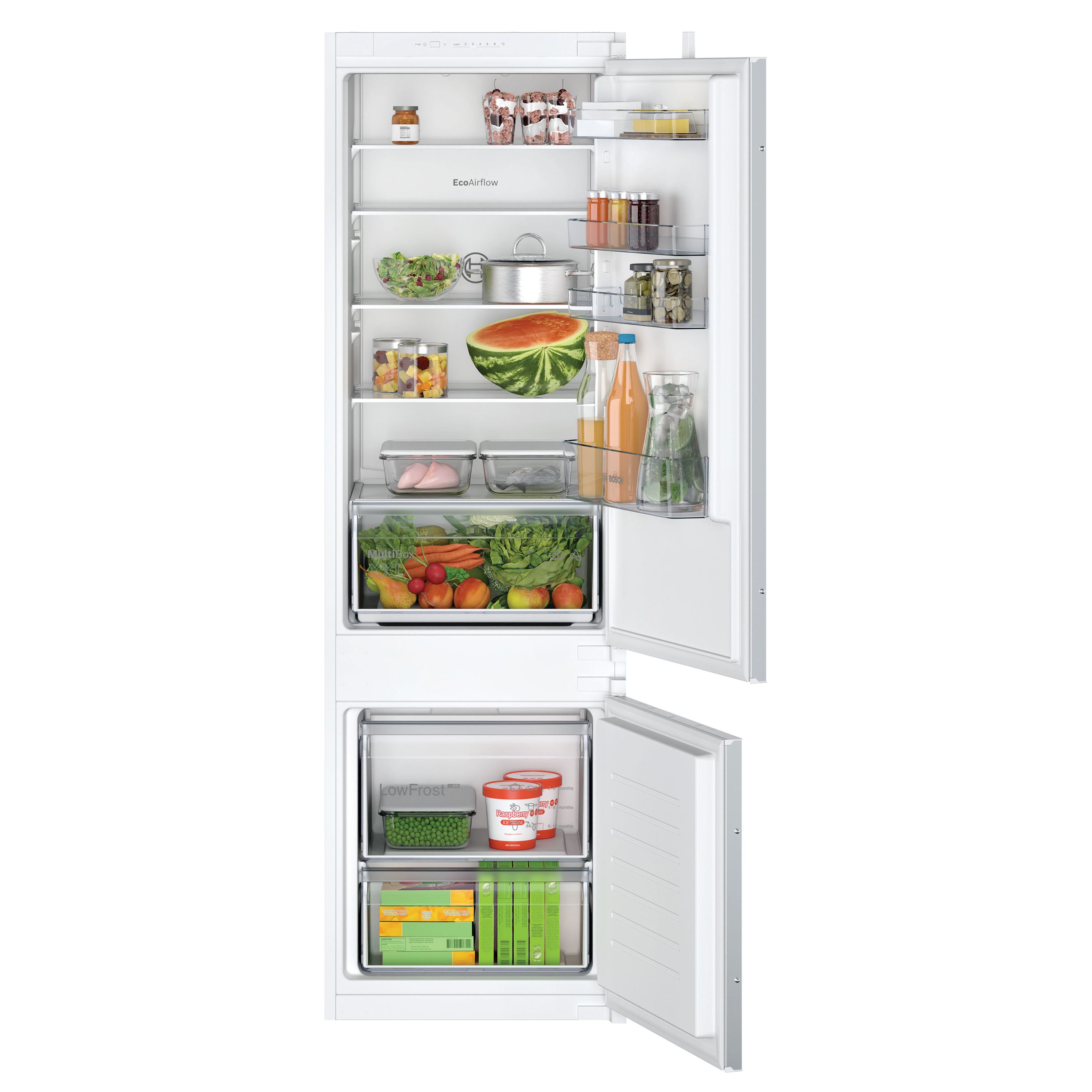 Bosch Series 2 KIV87NSE0G 70:30 Traditional Built-in Fridge freezer