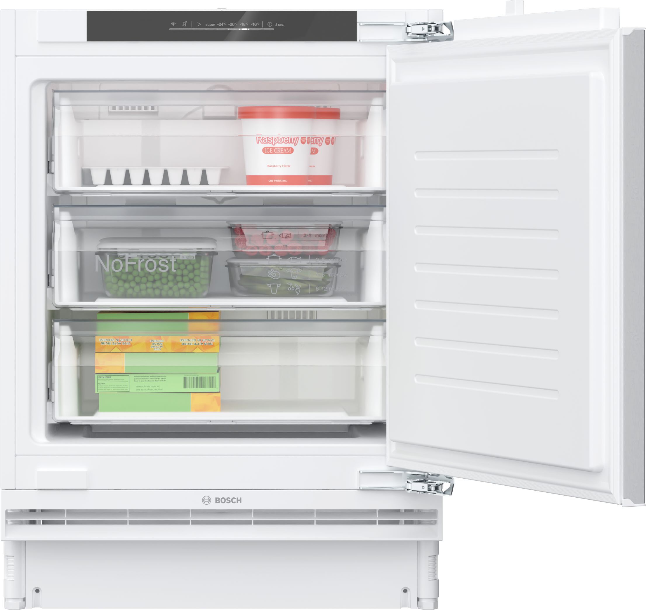 Bosch Series 4 GUN21VFE0G Integrated Frost free Freezer - White