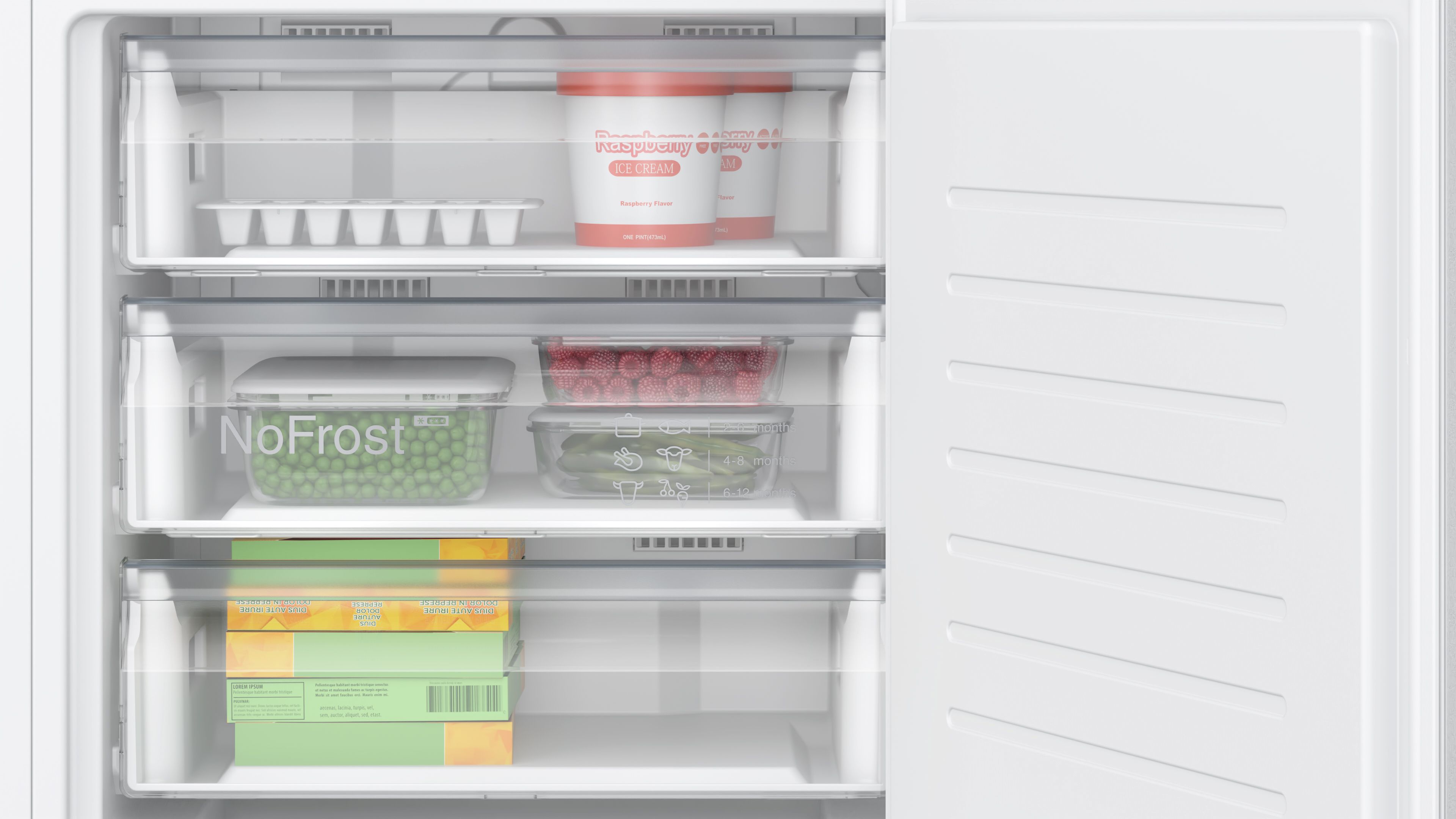 Bosch Series 4 GUN21VFE0G Integrated Frost free Freezer - White