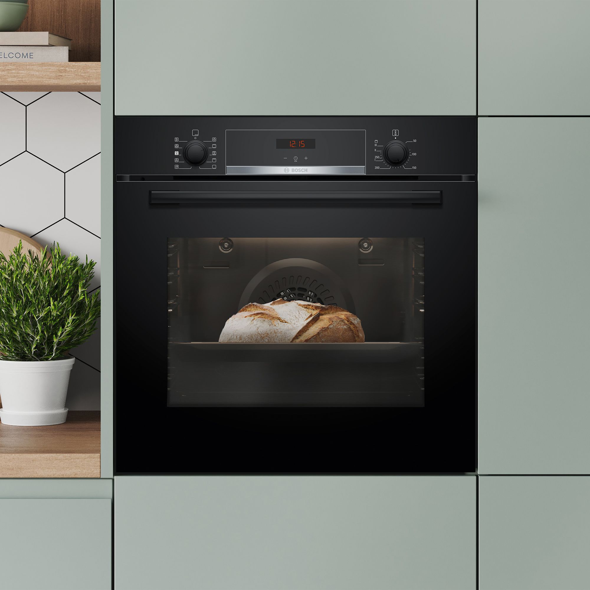 Bosch Series 4 HQA534BB3B Built-in Single Electric Oven - Black