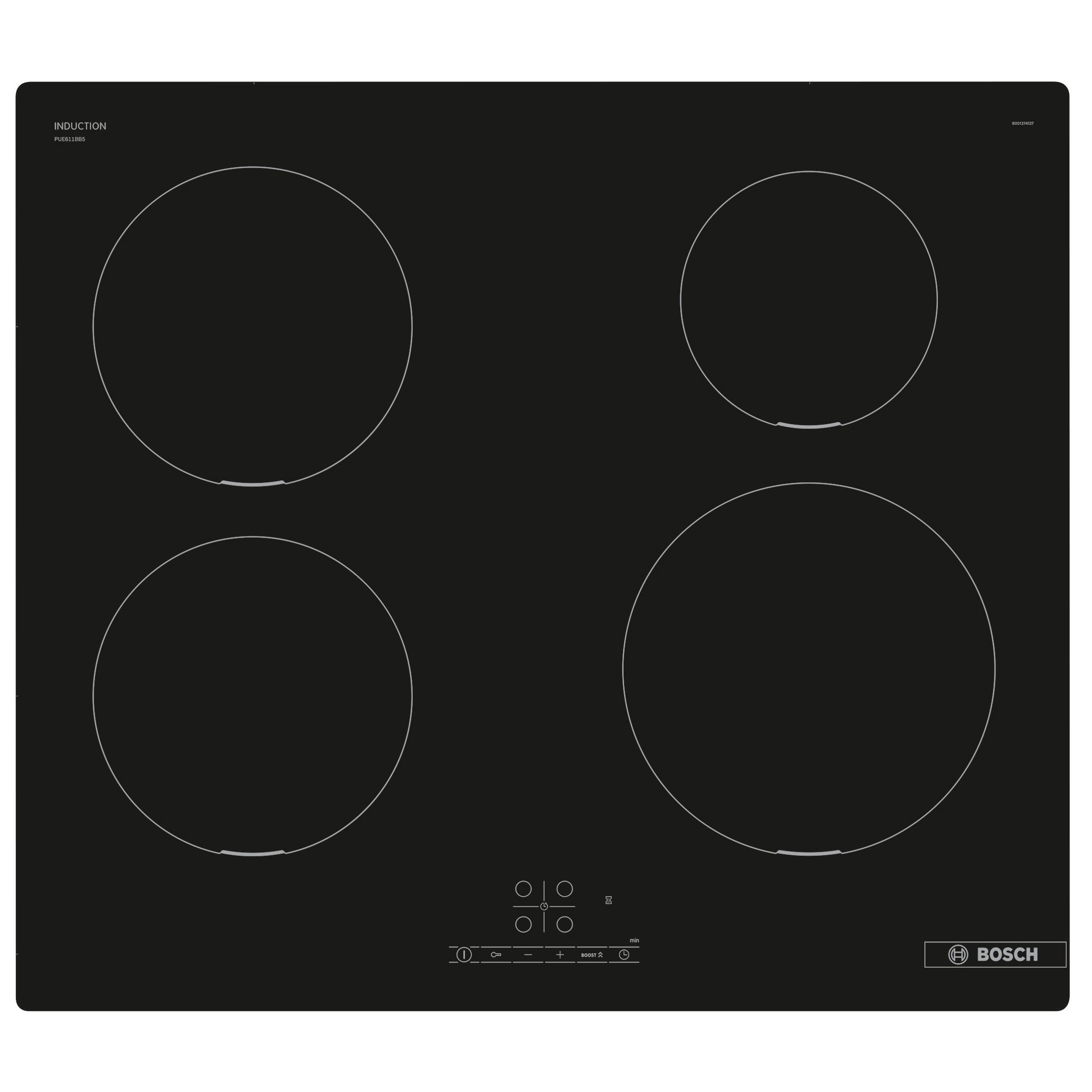 Bosch Series 4 PUE611BB5B 60cm Induction Hob - Black