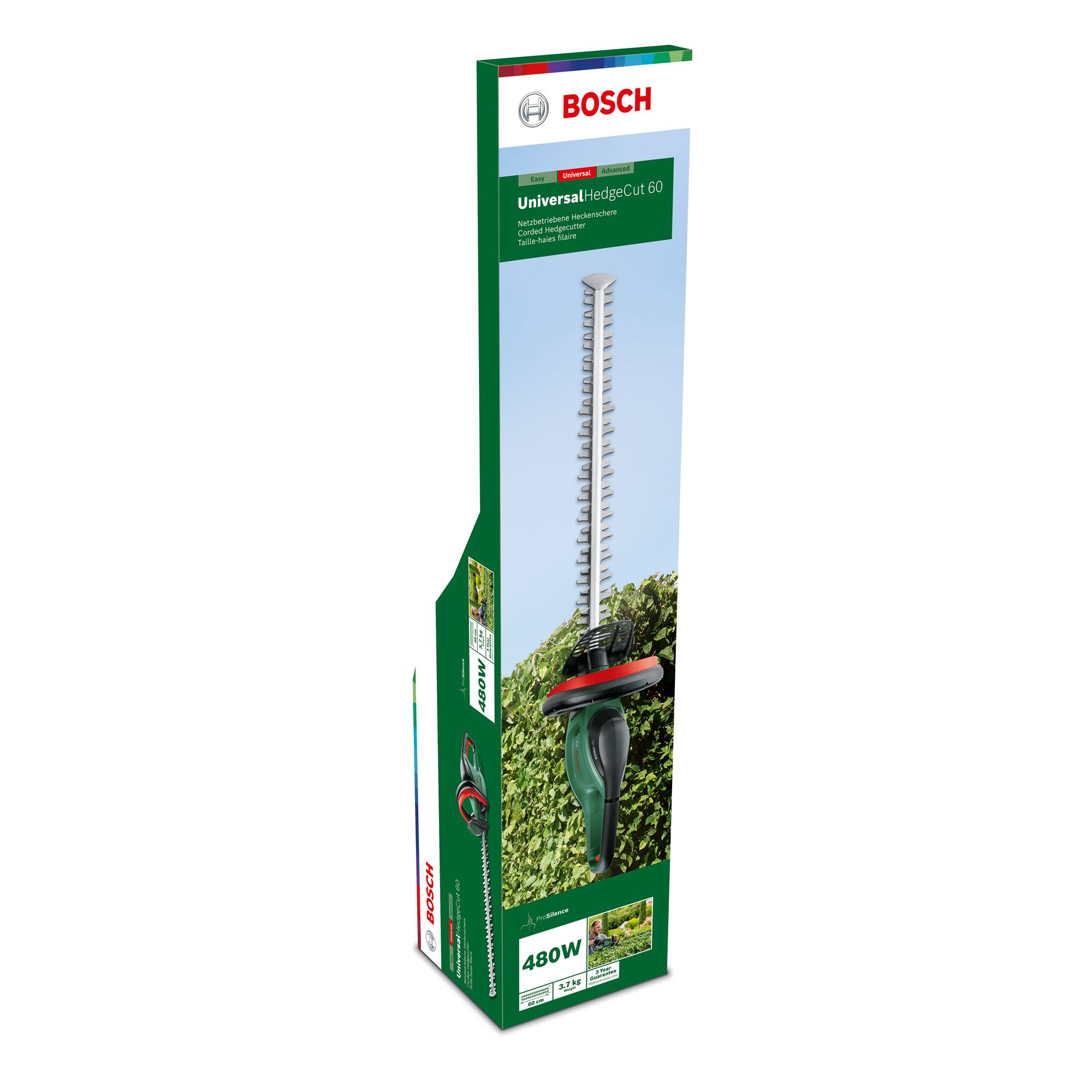 Bosch UniversalHedgeCut 60 Corded Electric - 600mm 30mm 480W Mains fed Laser cut Hedge trimmer