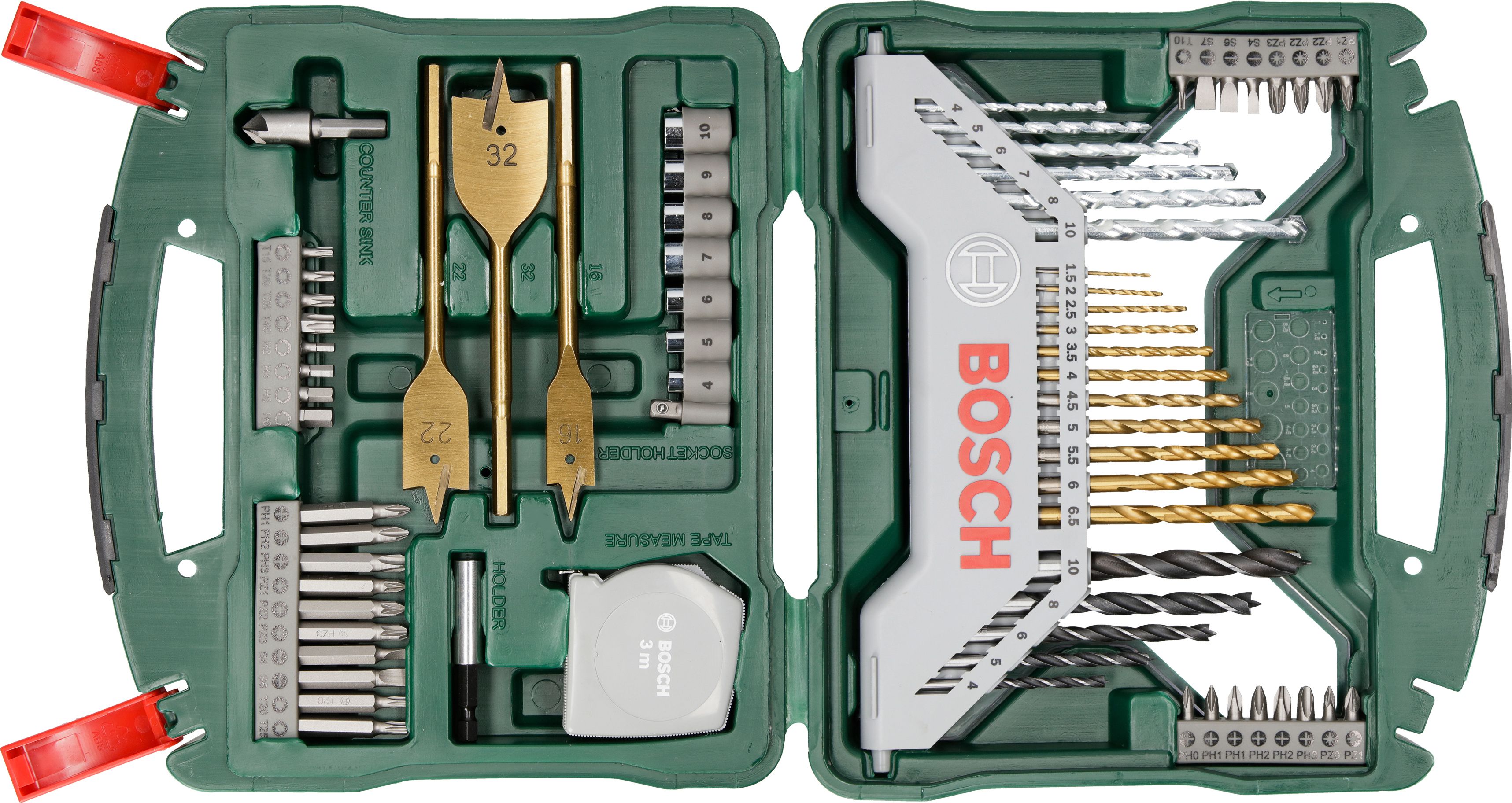 Bosch X Line 70 piece Multi purpose Drill bit set 2607019329