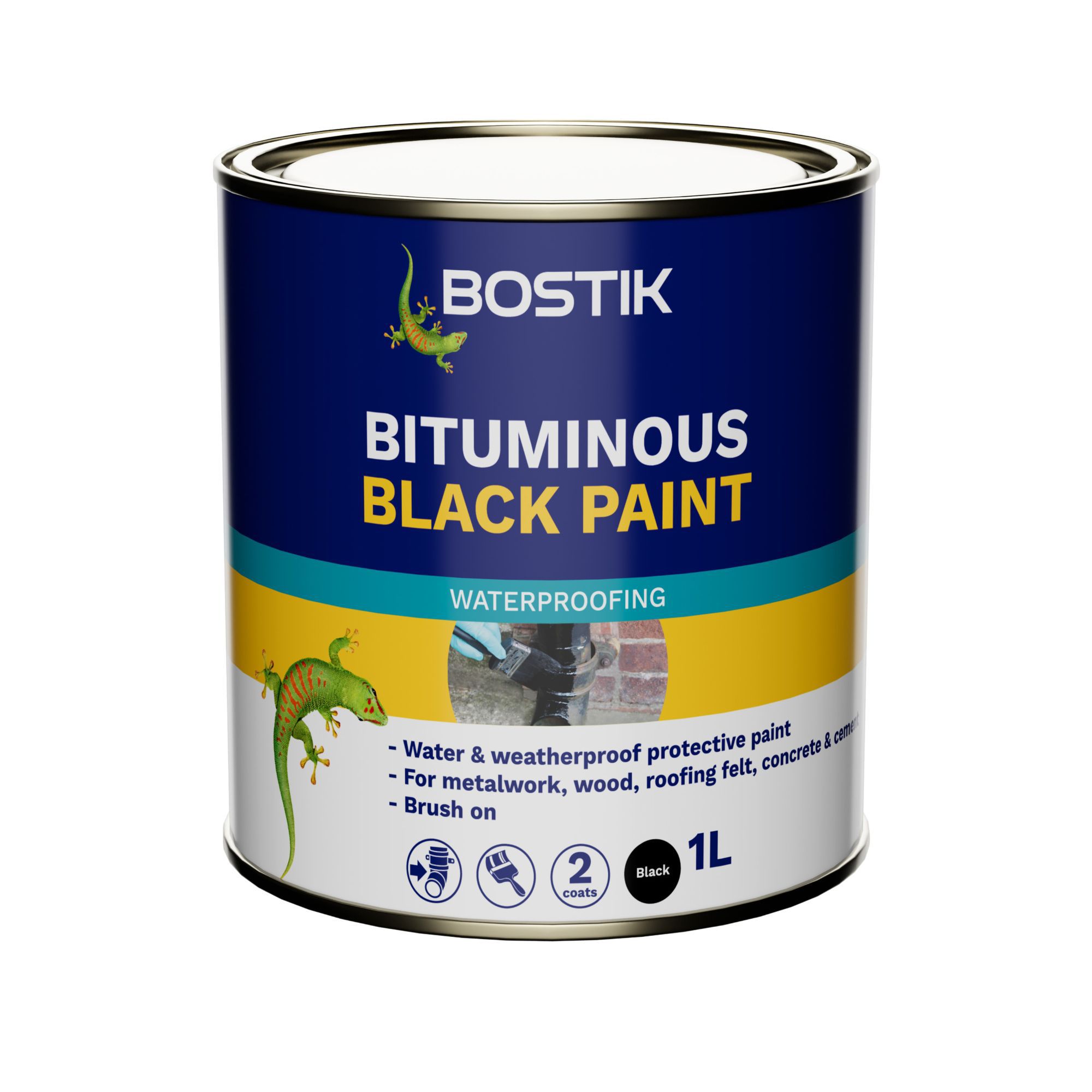 Bostik Black Multi-purpose waterproofer, 1L Tin