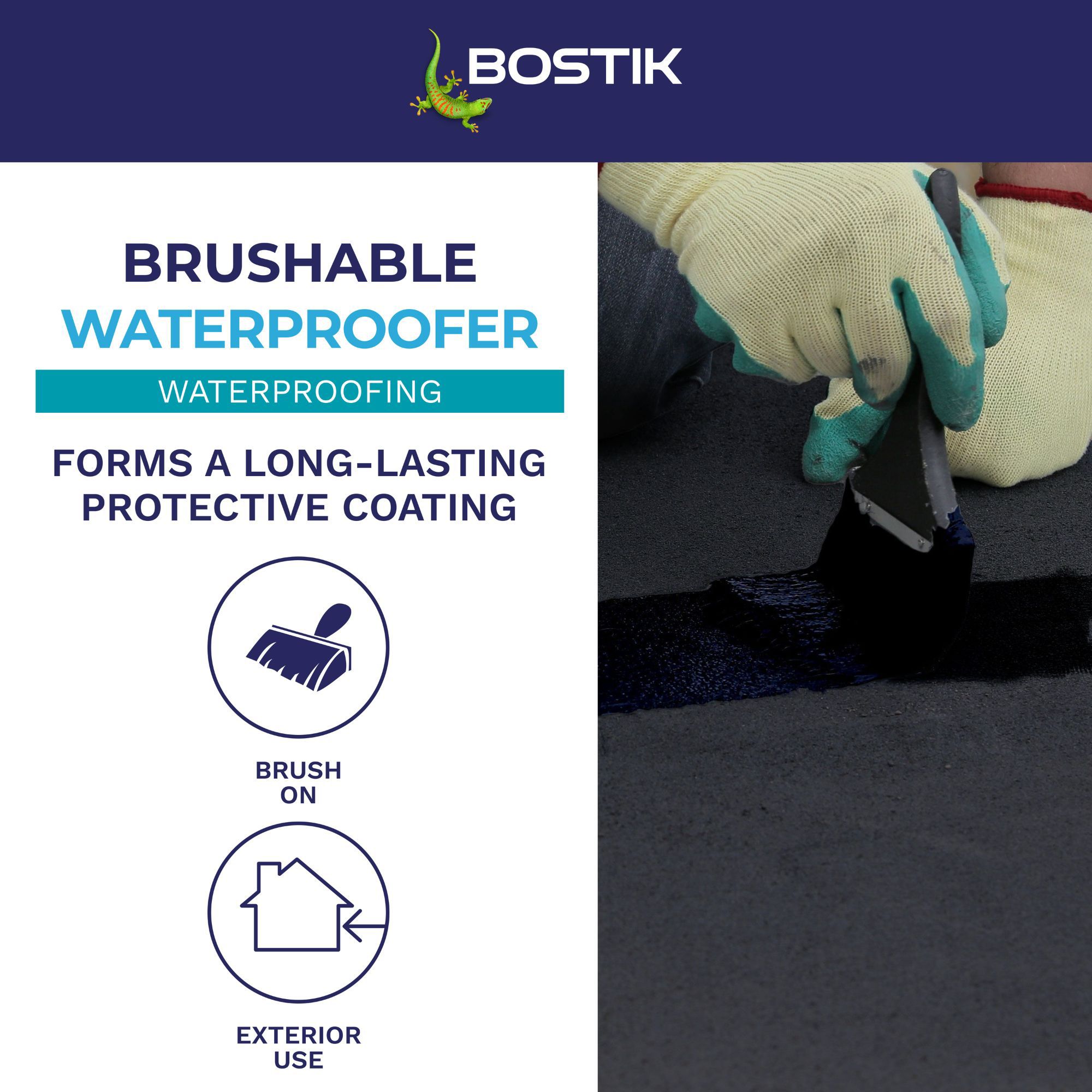 Bostik Black Roofing waterproofer, 2.5L Can