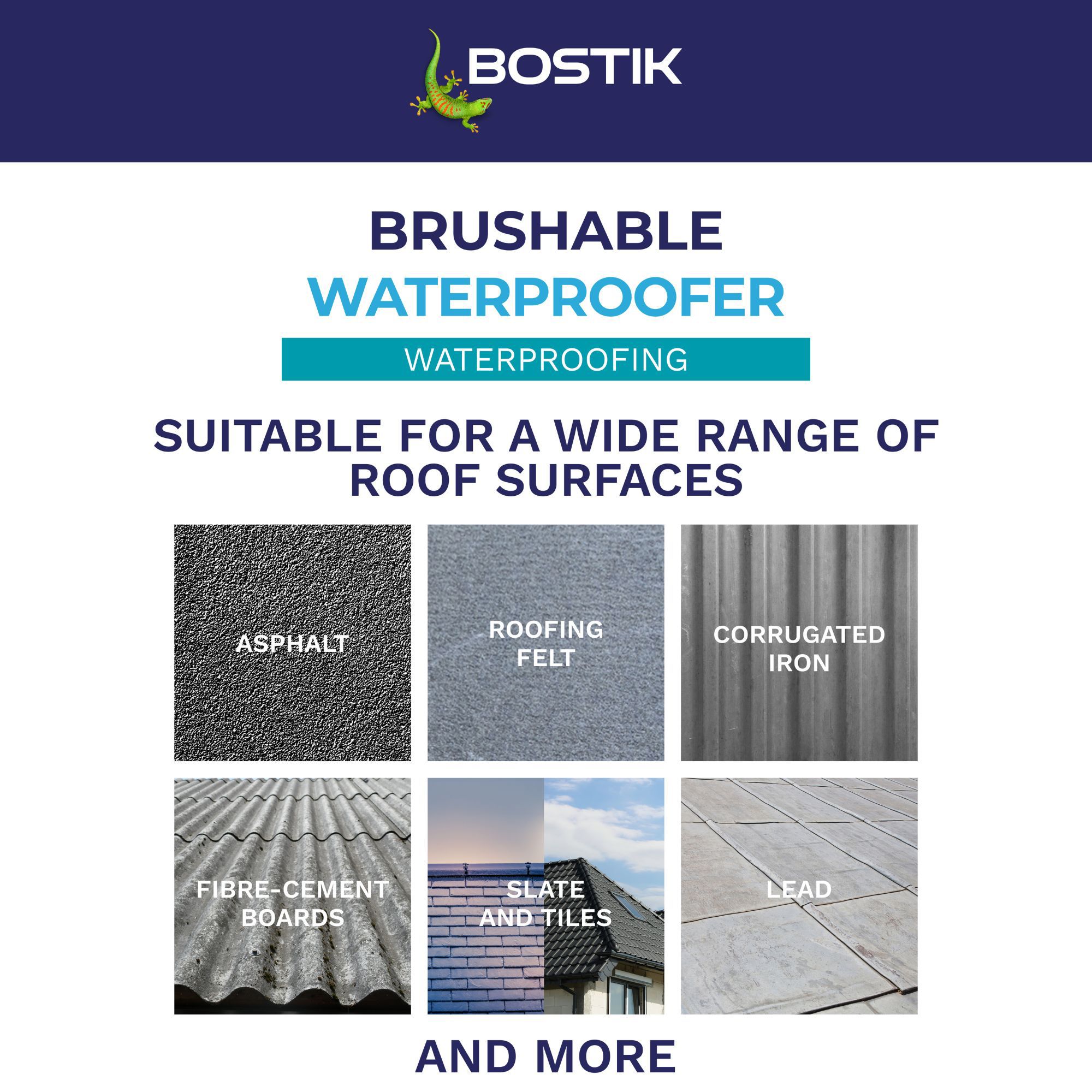 Bostik Black Roofing waterproofer, 2.5L Can