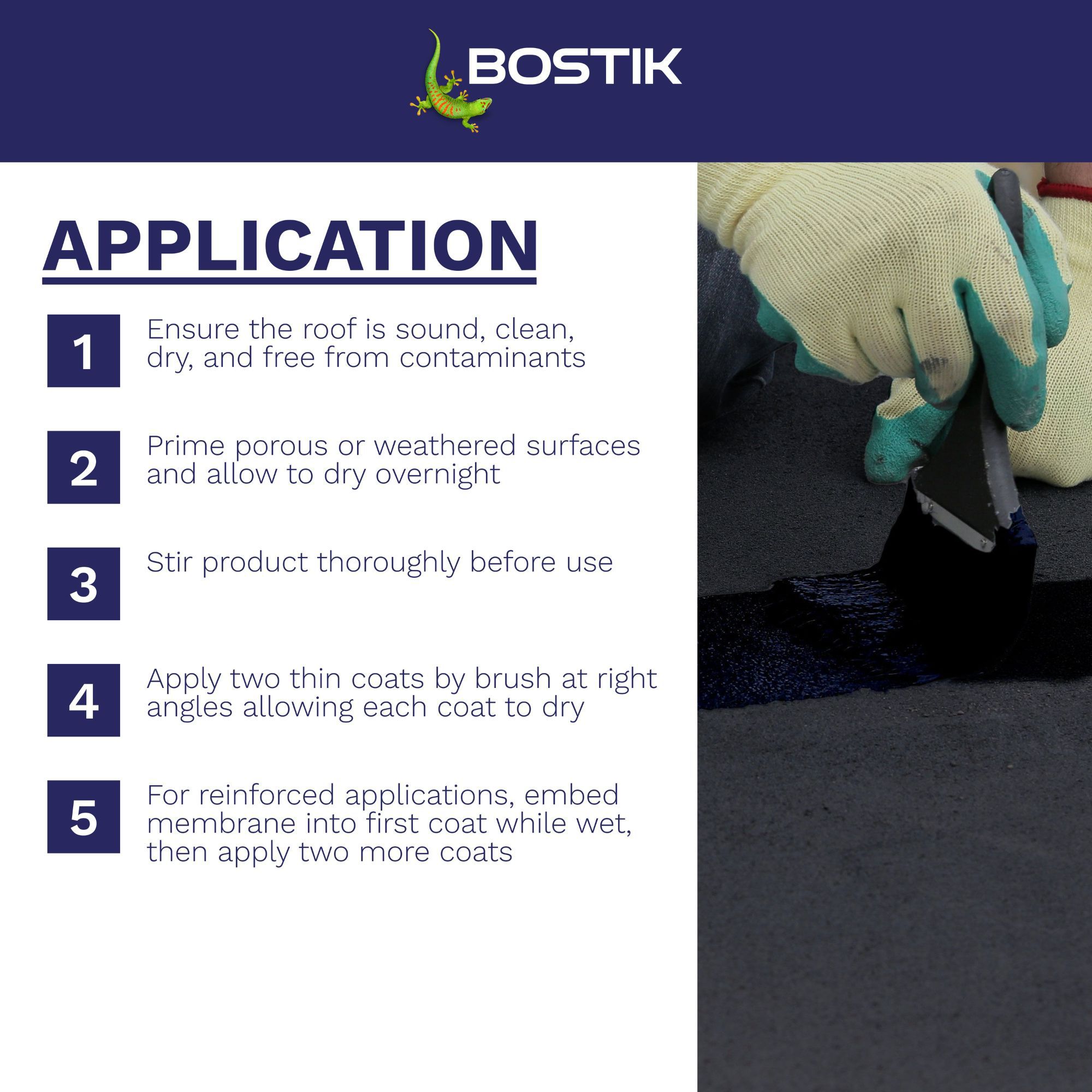 Bostik Black Roofing waterproofer, 2.5L Can