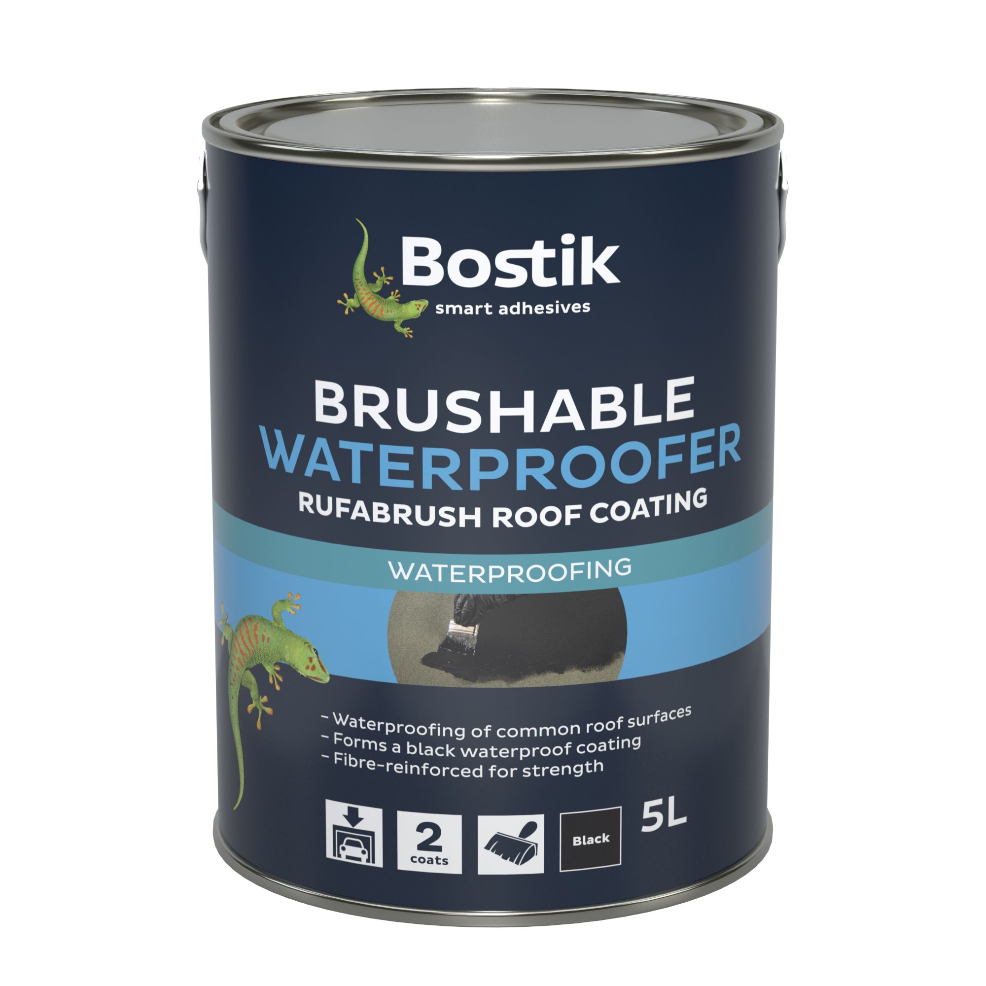 Bostik Black Roofing waterproofer, Can 5L