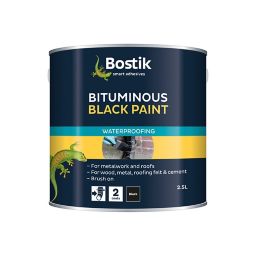 Bostik Black Waterproofer, 2.5L Metal container