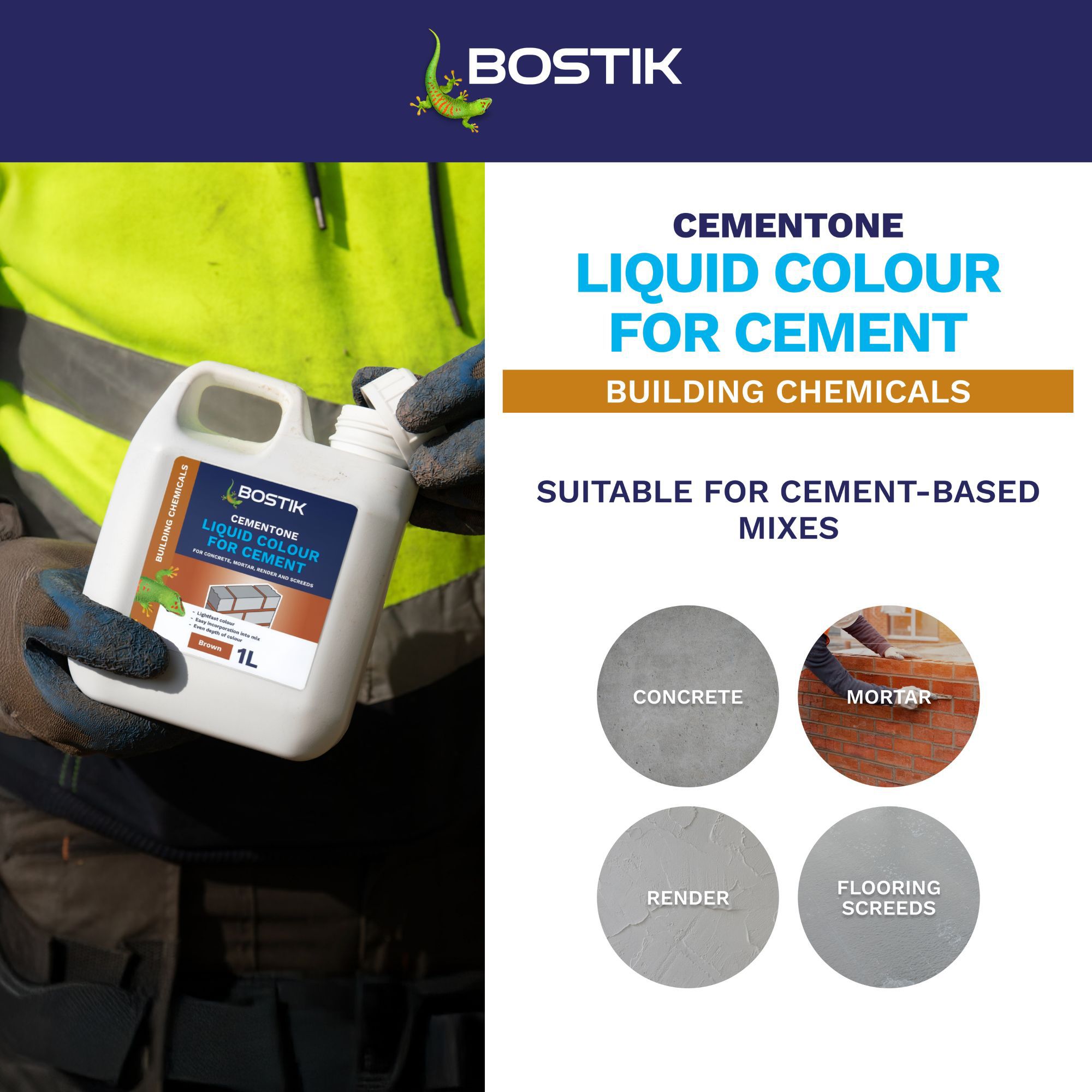Bostik Brown Liquid colour, 1L Jerry can